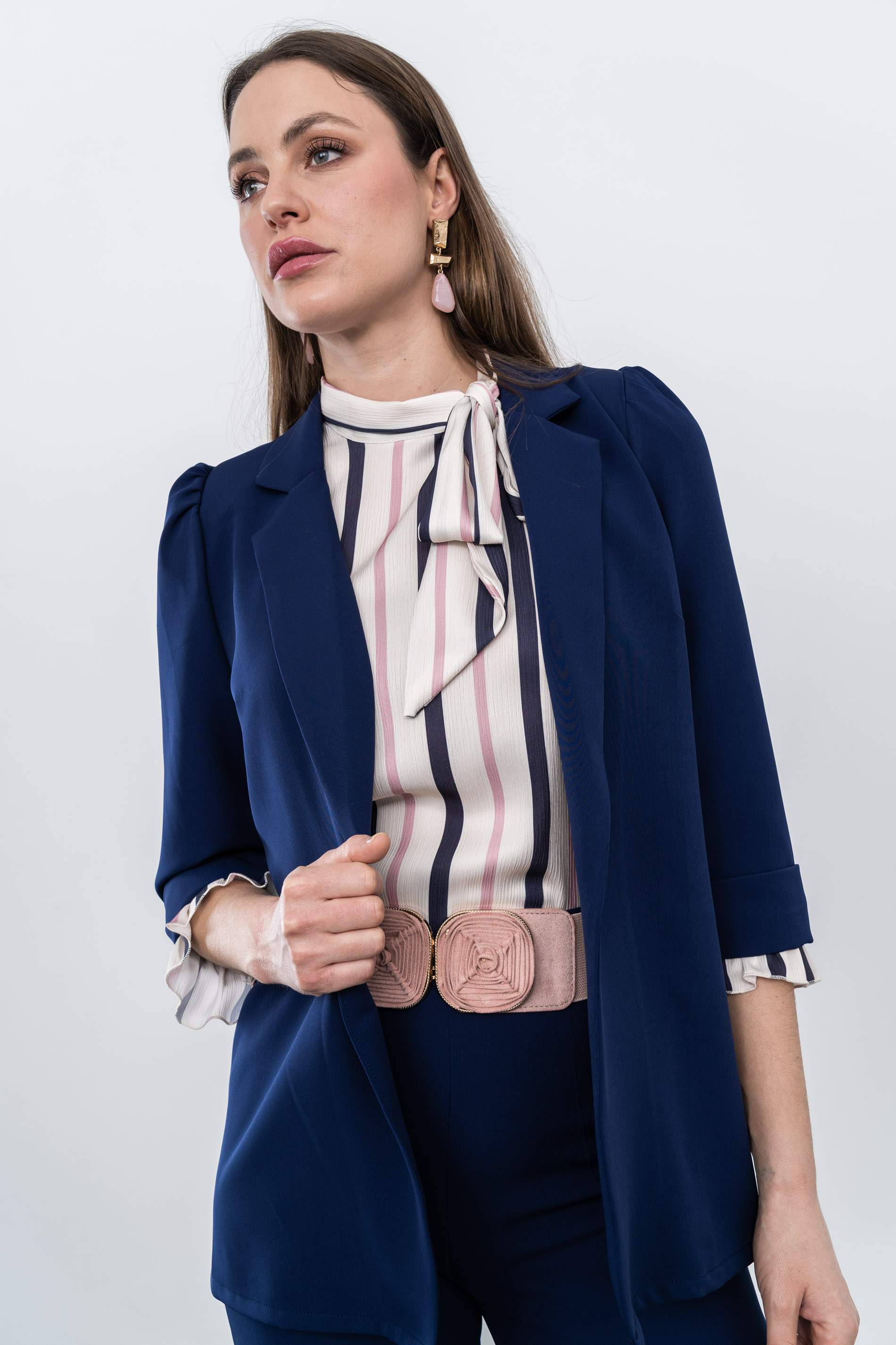 CHAQUETA MANGA VUELTA MARINO