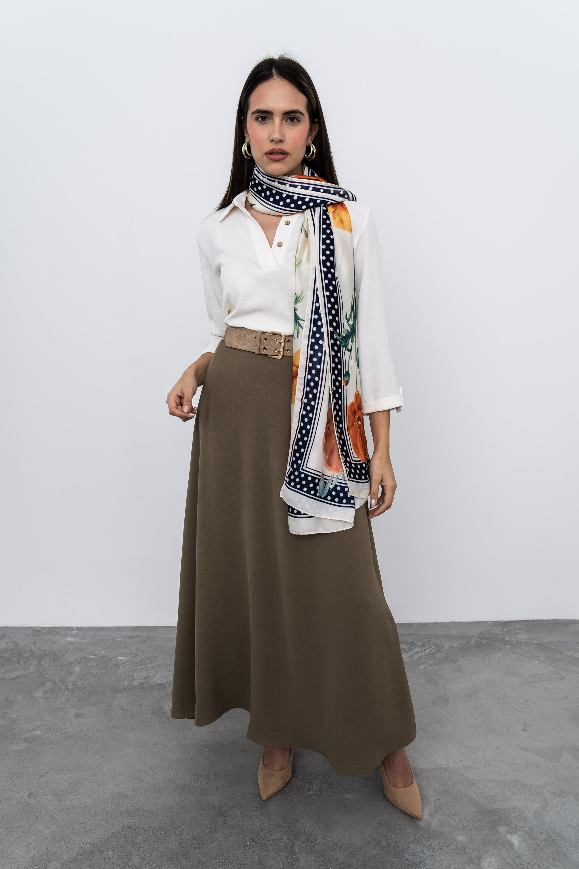 BLUSA CAMISERA BOTONES MARFIL