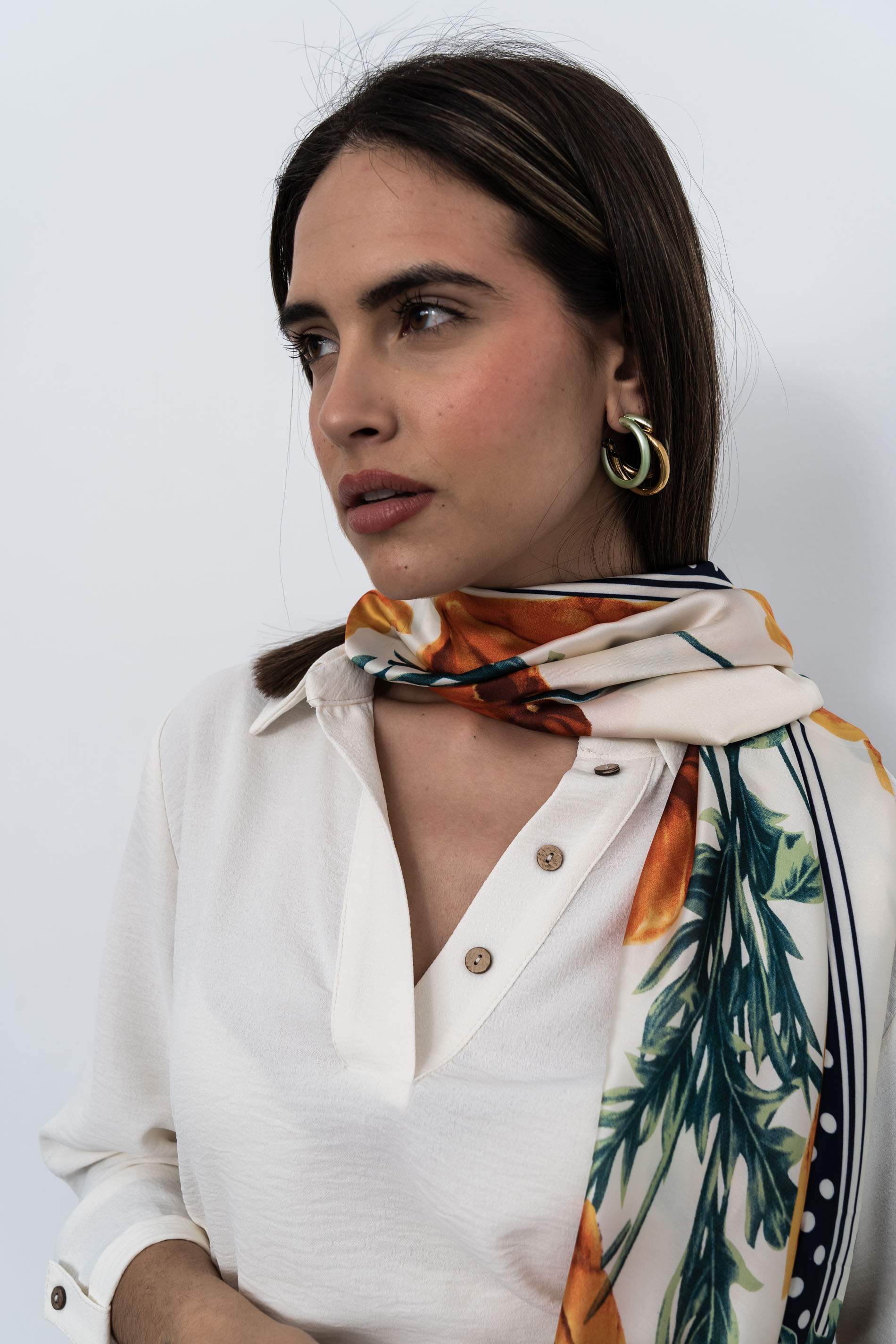 BLUSA CAMISERA BOTONES MARFIL