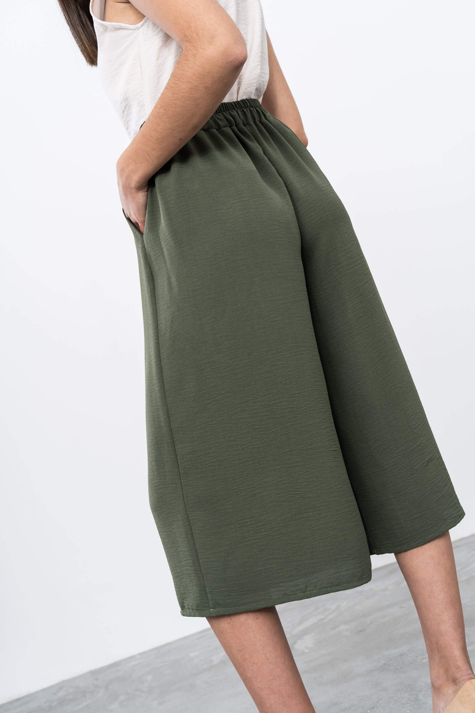 FALDA PANTALÓN TABLAS KAKI