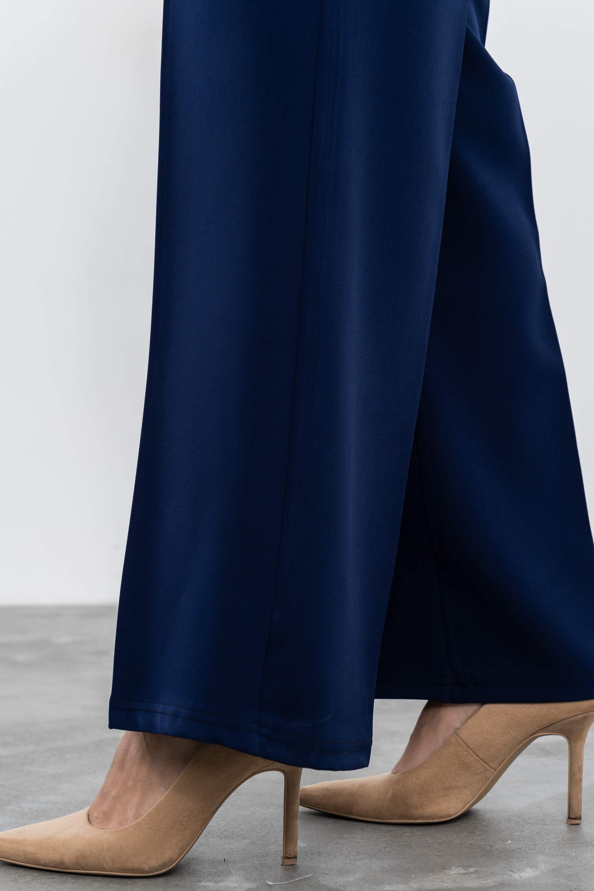 PANTALÓN PIERNA ANCHA VESTIR MARINO