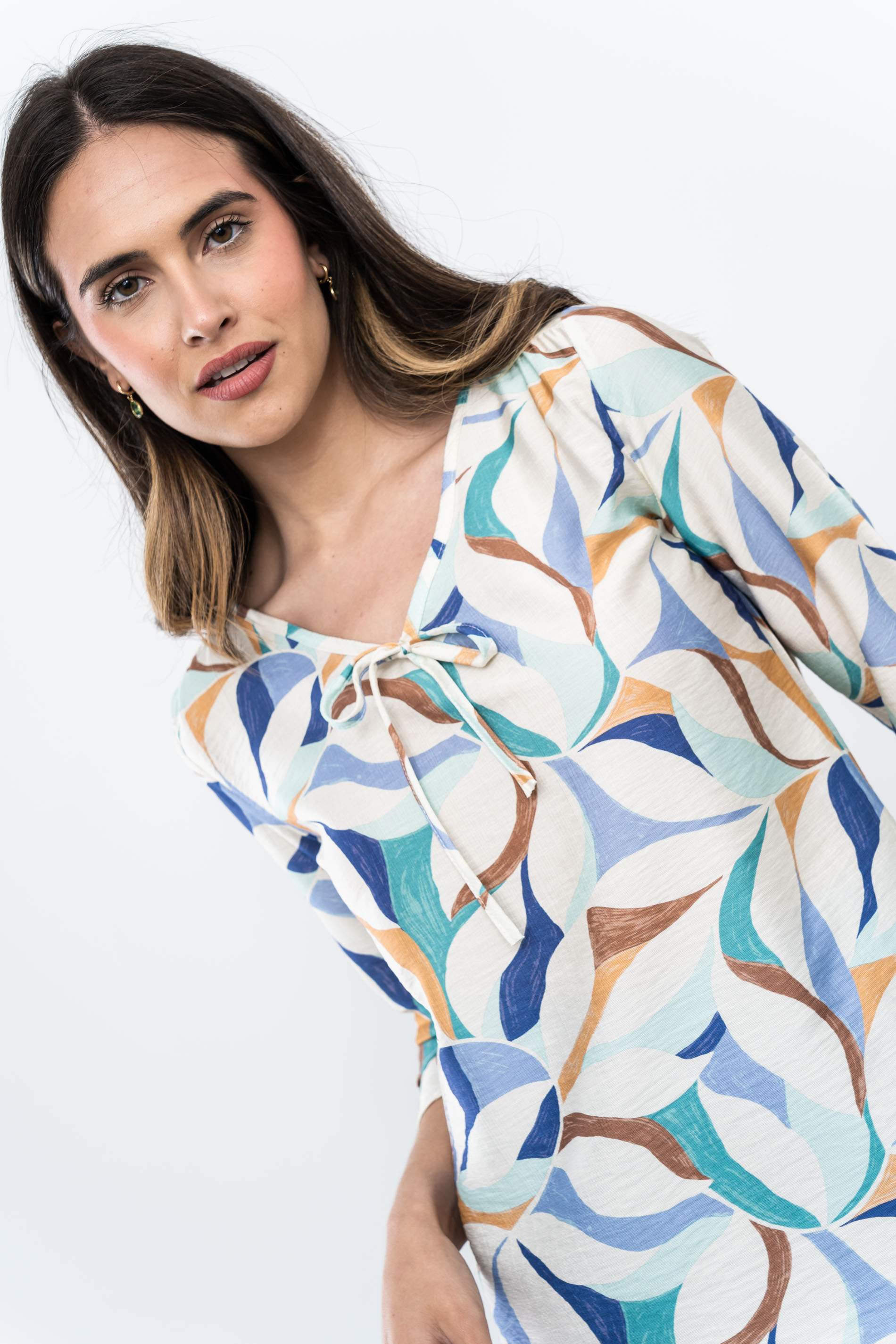 BLUSA LAZADA ESTAMPADO COMBINADO AZUL