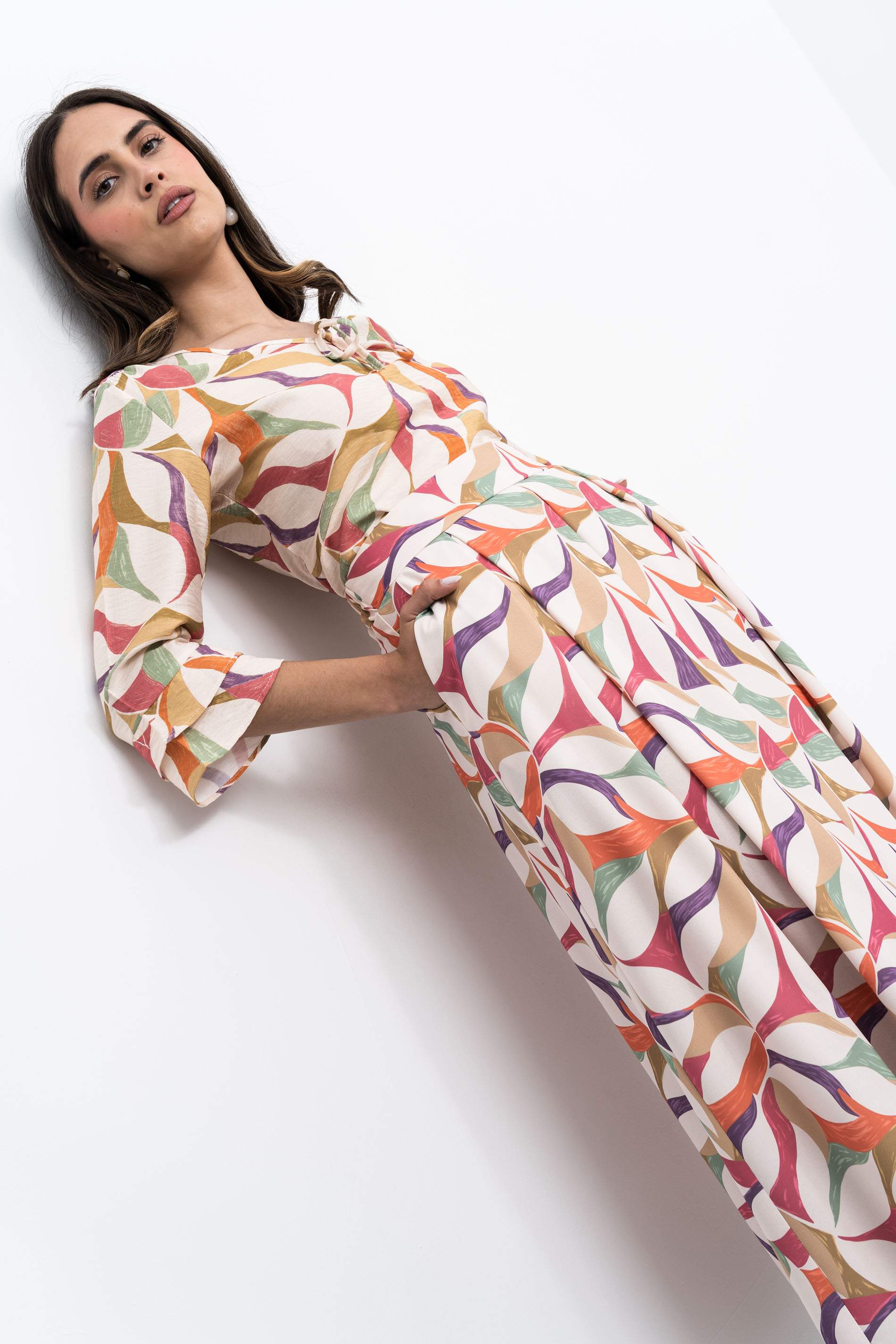 BLUSA LAZADA ESTAMPADO COMBINADO FUCSIA