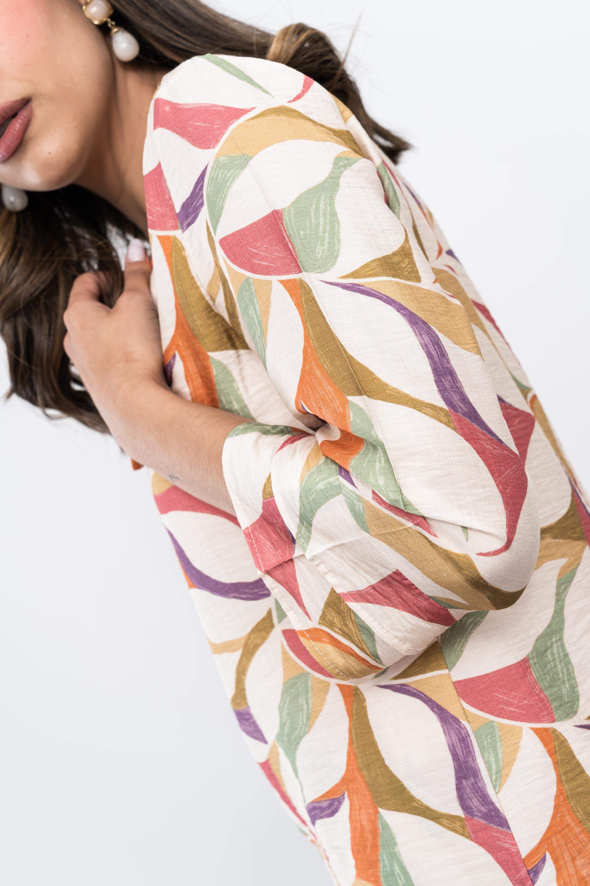 BLUSA LAZADA ESTAMPADO COMBINADO FUCSIA