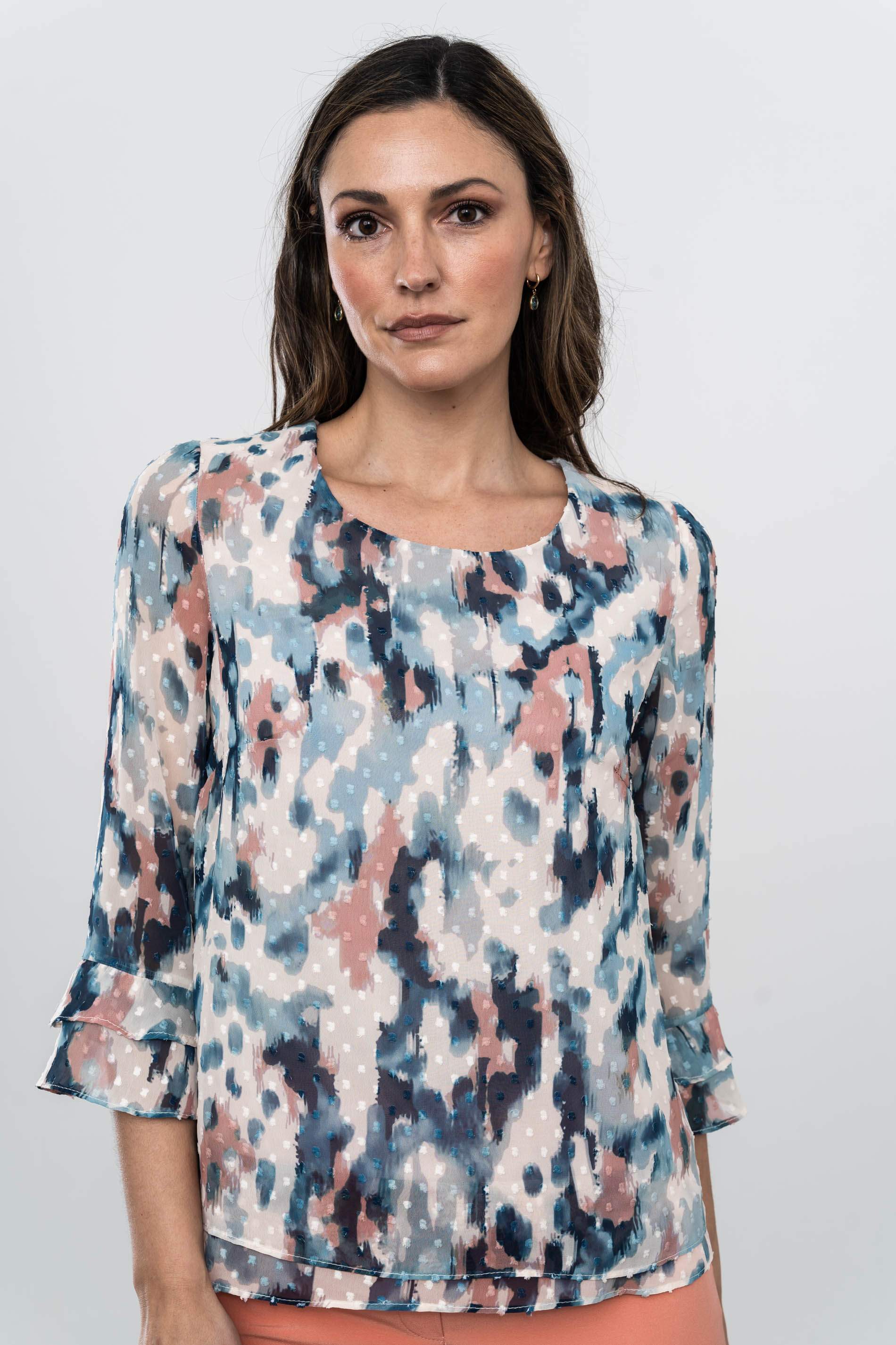 BLUSA DOBLE CAPA PLUMETI