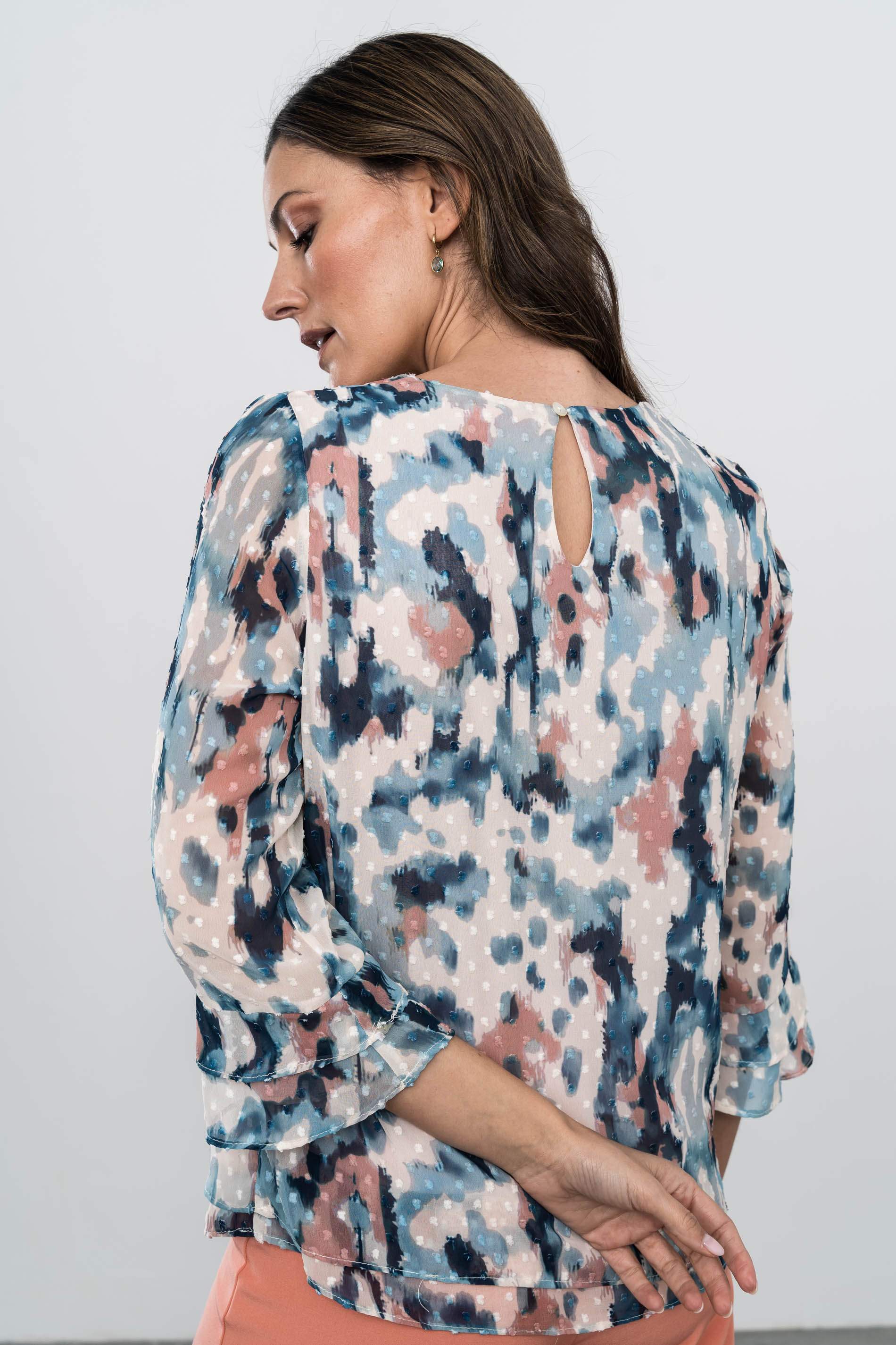 BLUSA DOBLE CAPA PLUMETI