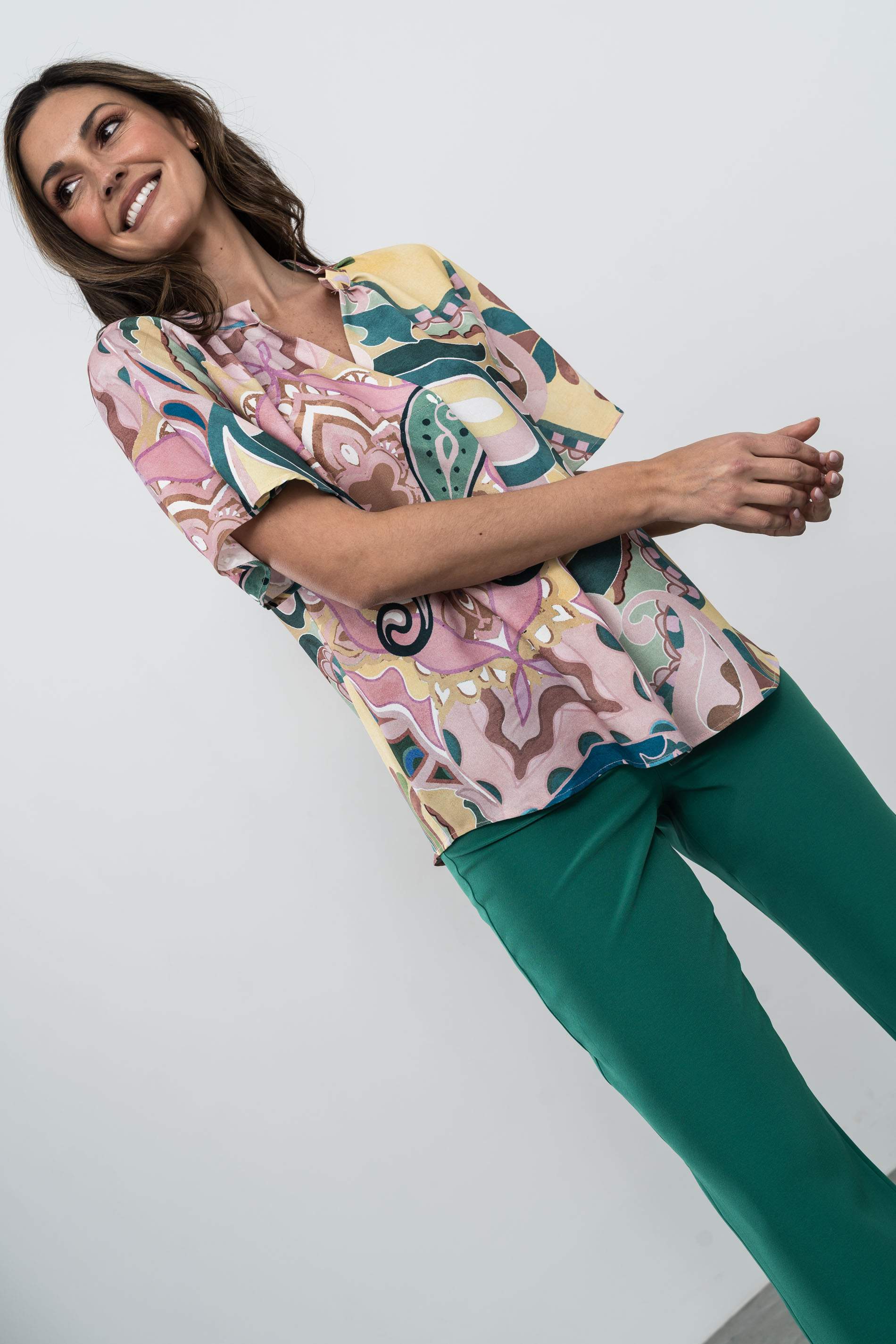 BLUSA MANGA CAPA CACHEMIRE