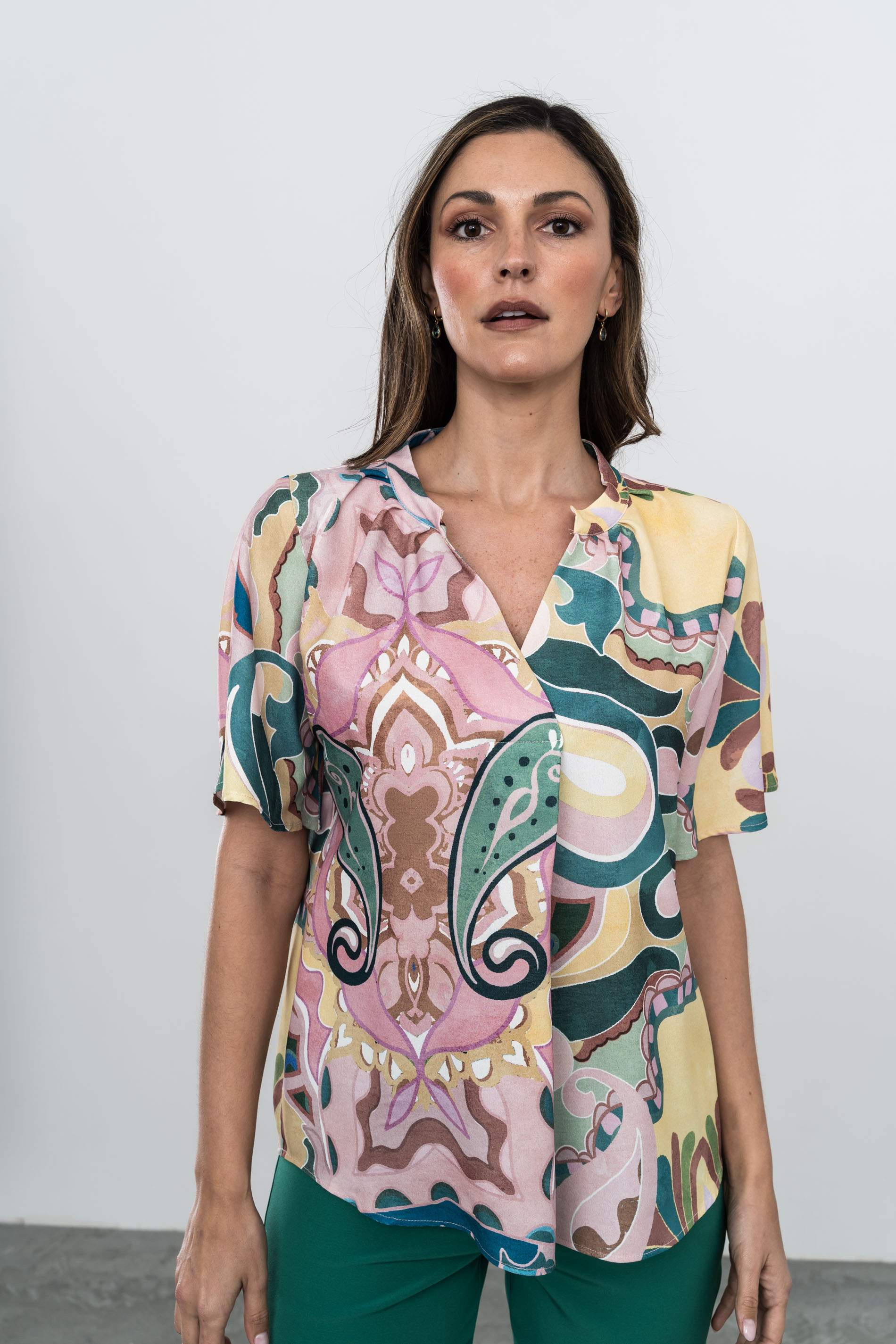 BLUSA MANGA CAPA CACHEMIRE