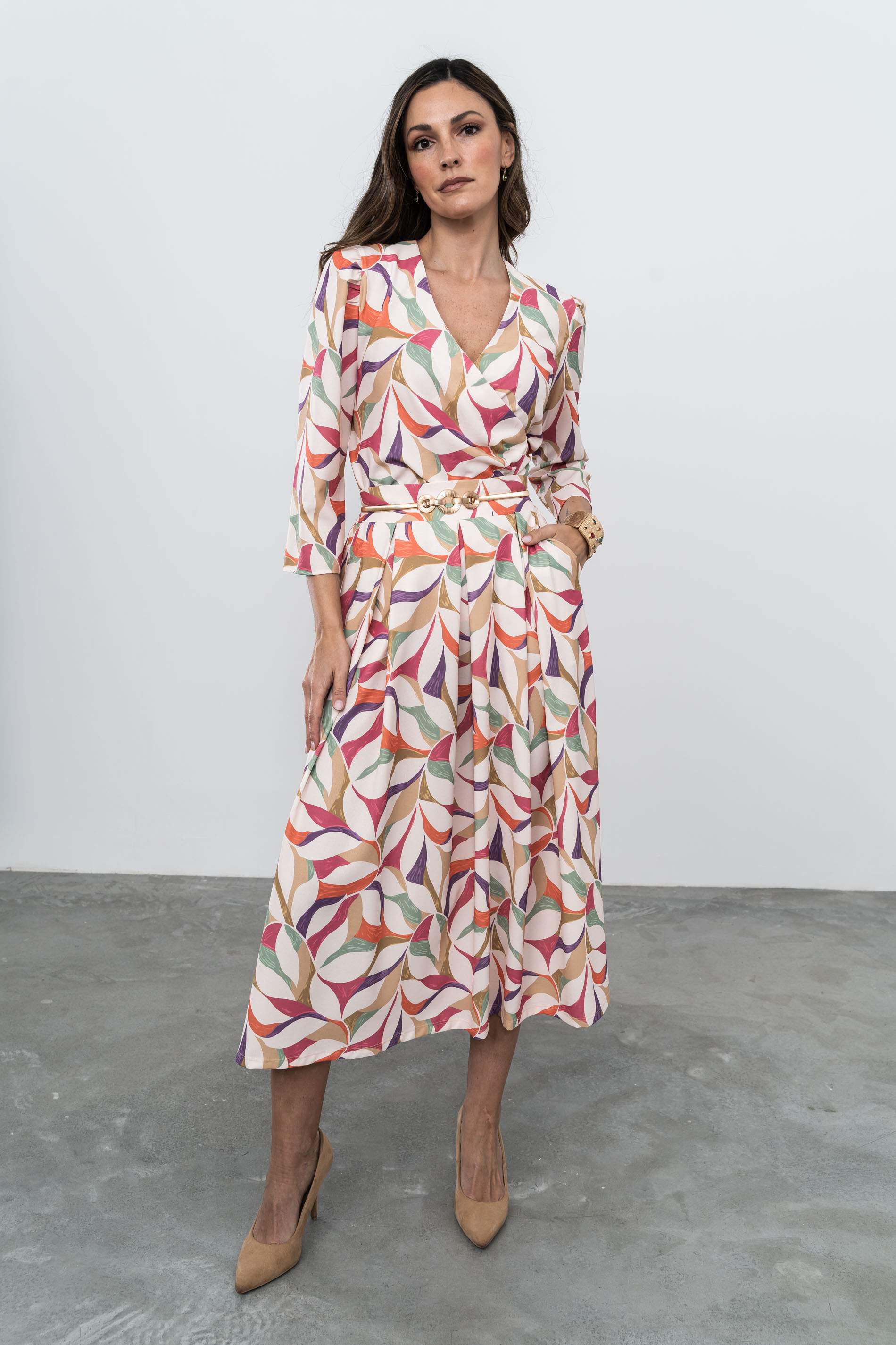 BLUSA RECOGIDO LATERAL BEIGE