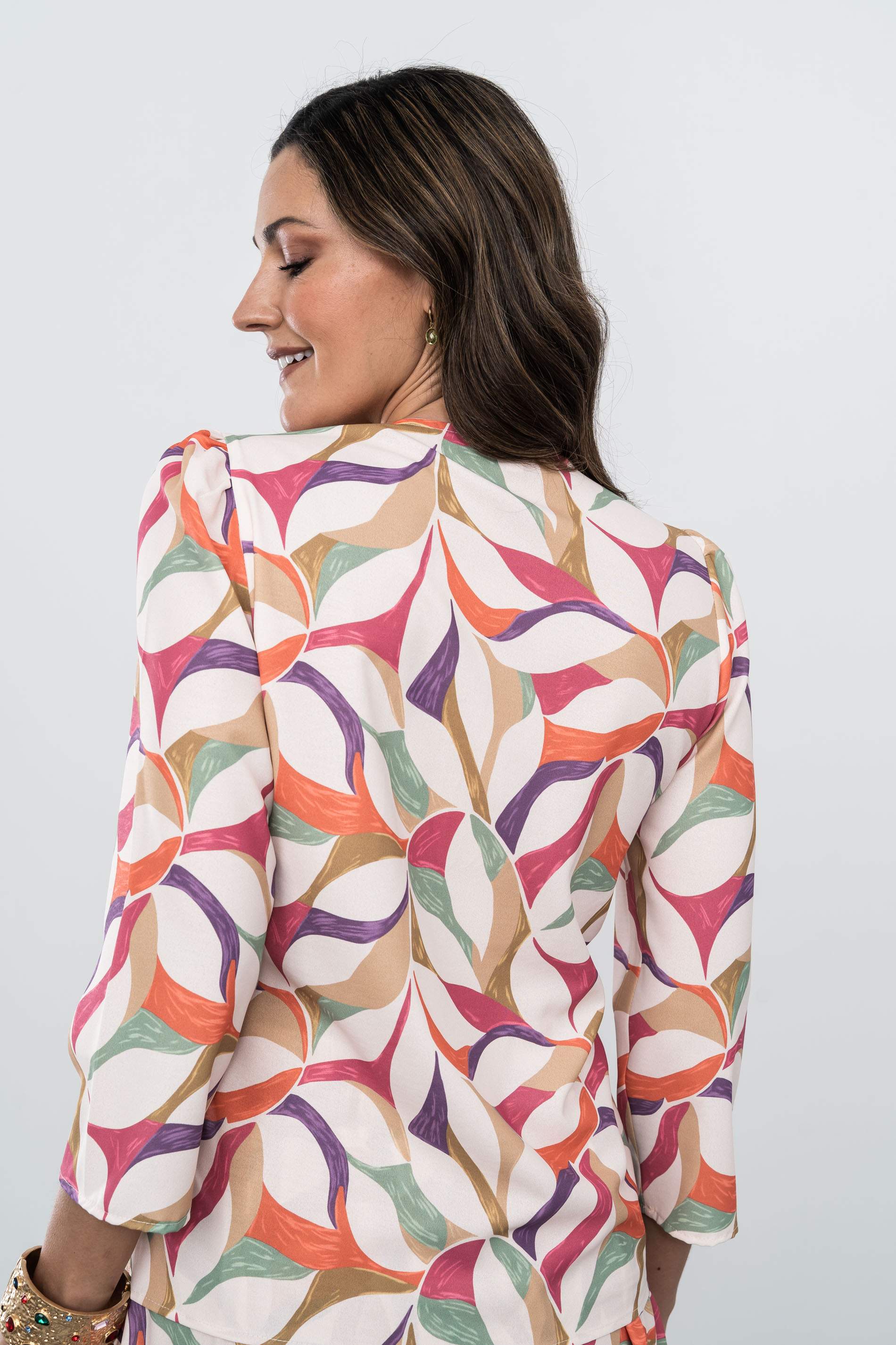 BLUSA RECOGIDO LATERAL BEIGE