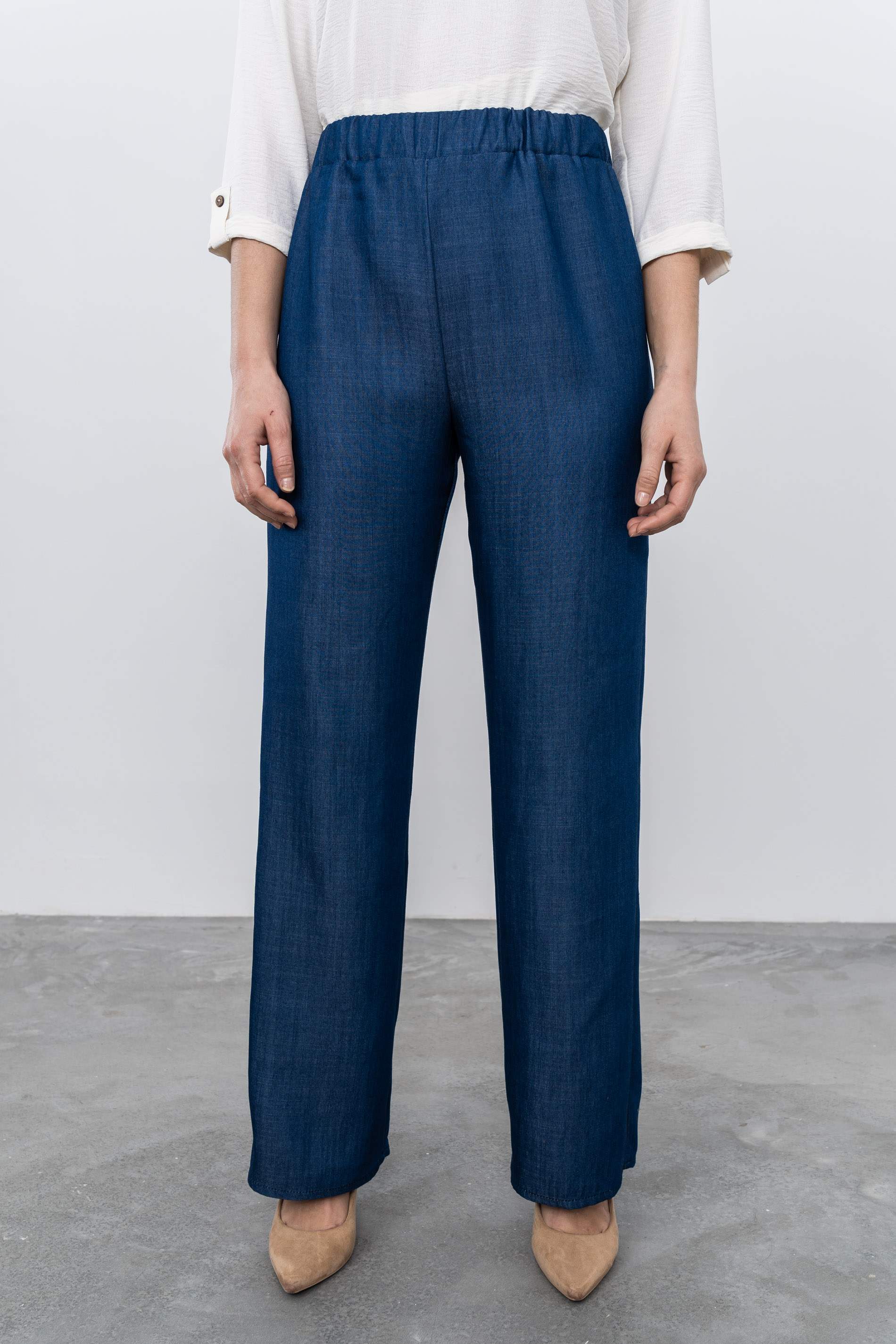 PANTALÓN DENIM HOLGADO AZUL