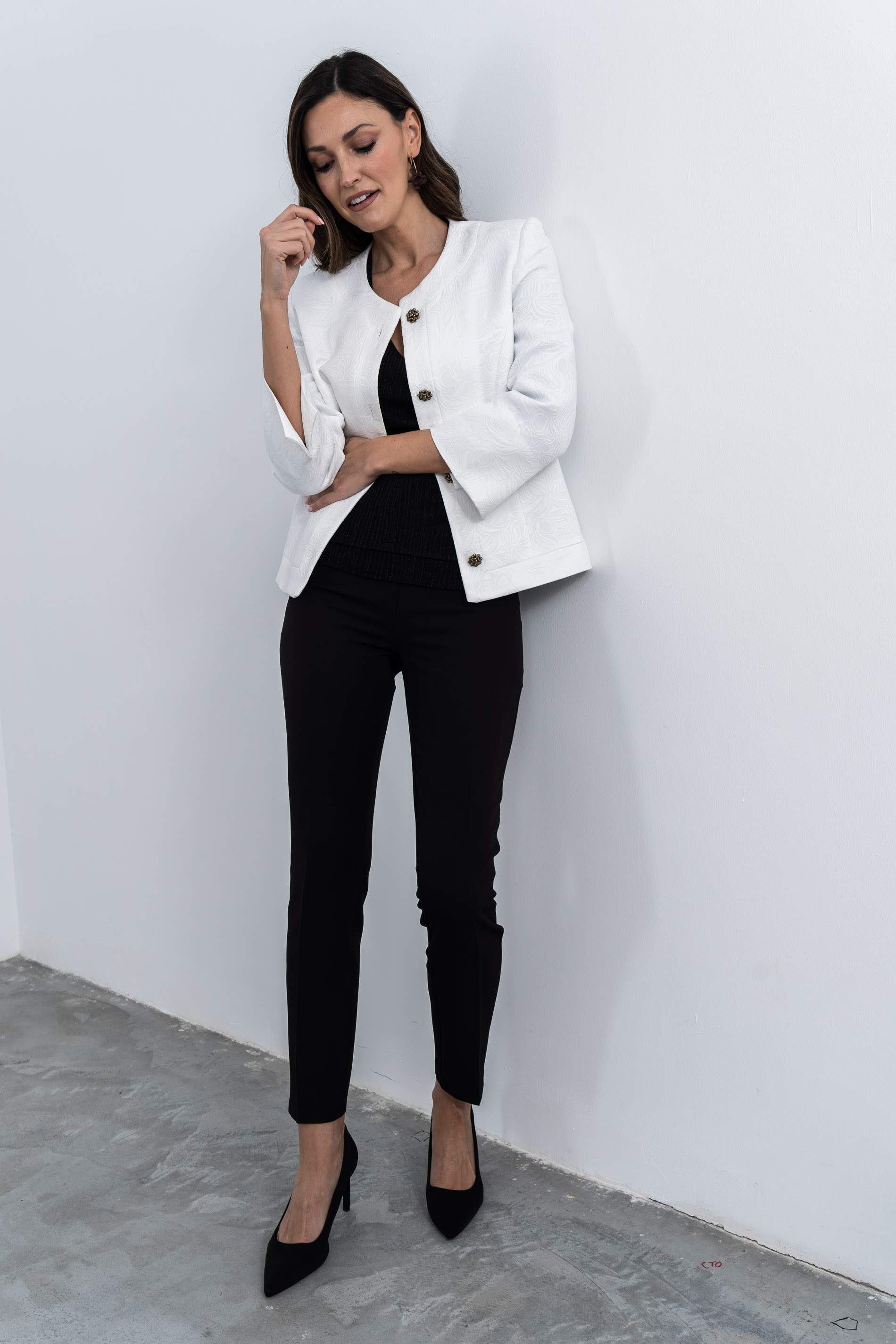 TOP RECOGIDO LUREX NEGRO