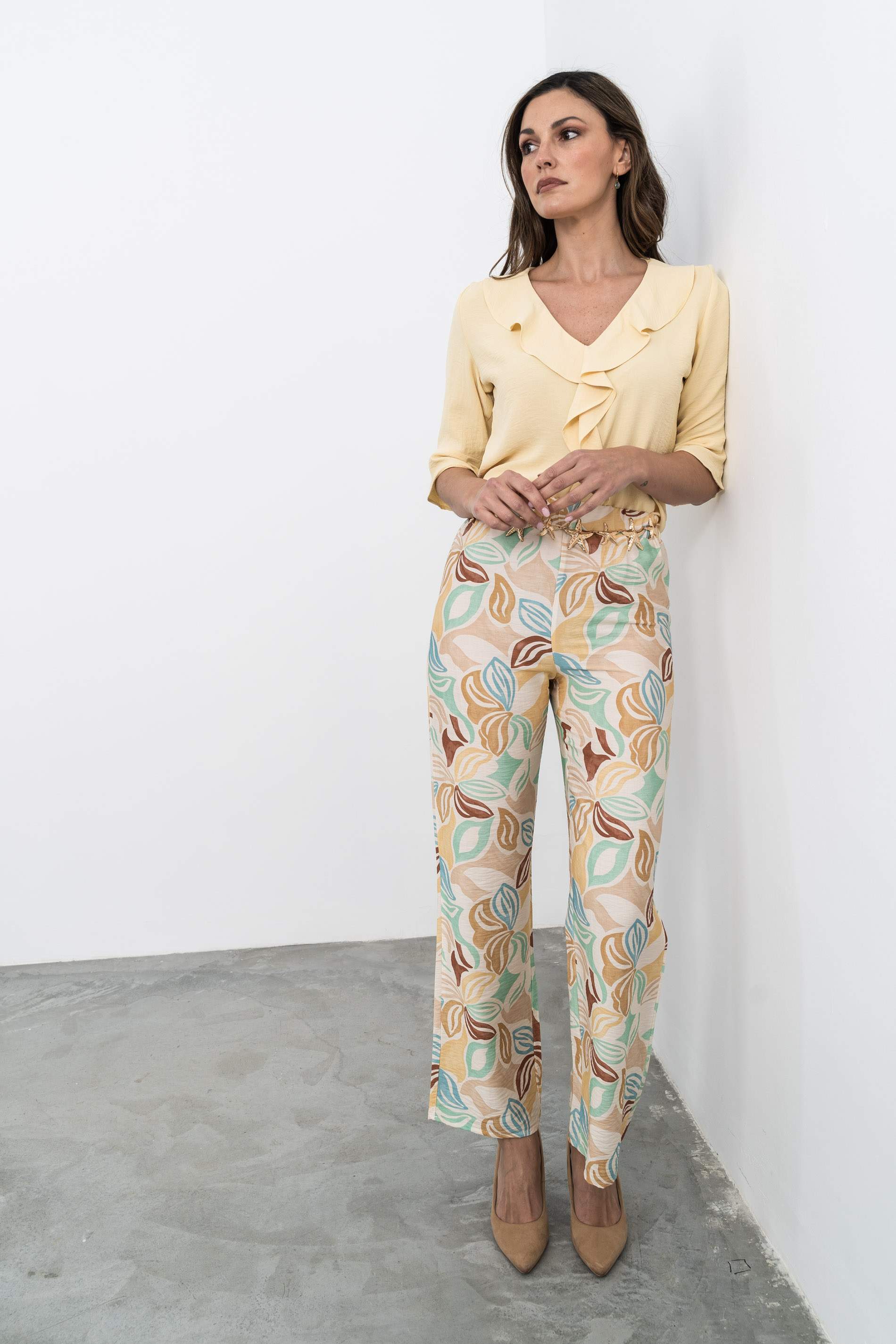 PANTALÓN HOJAS COLORES