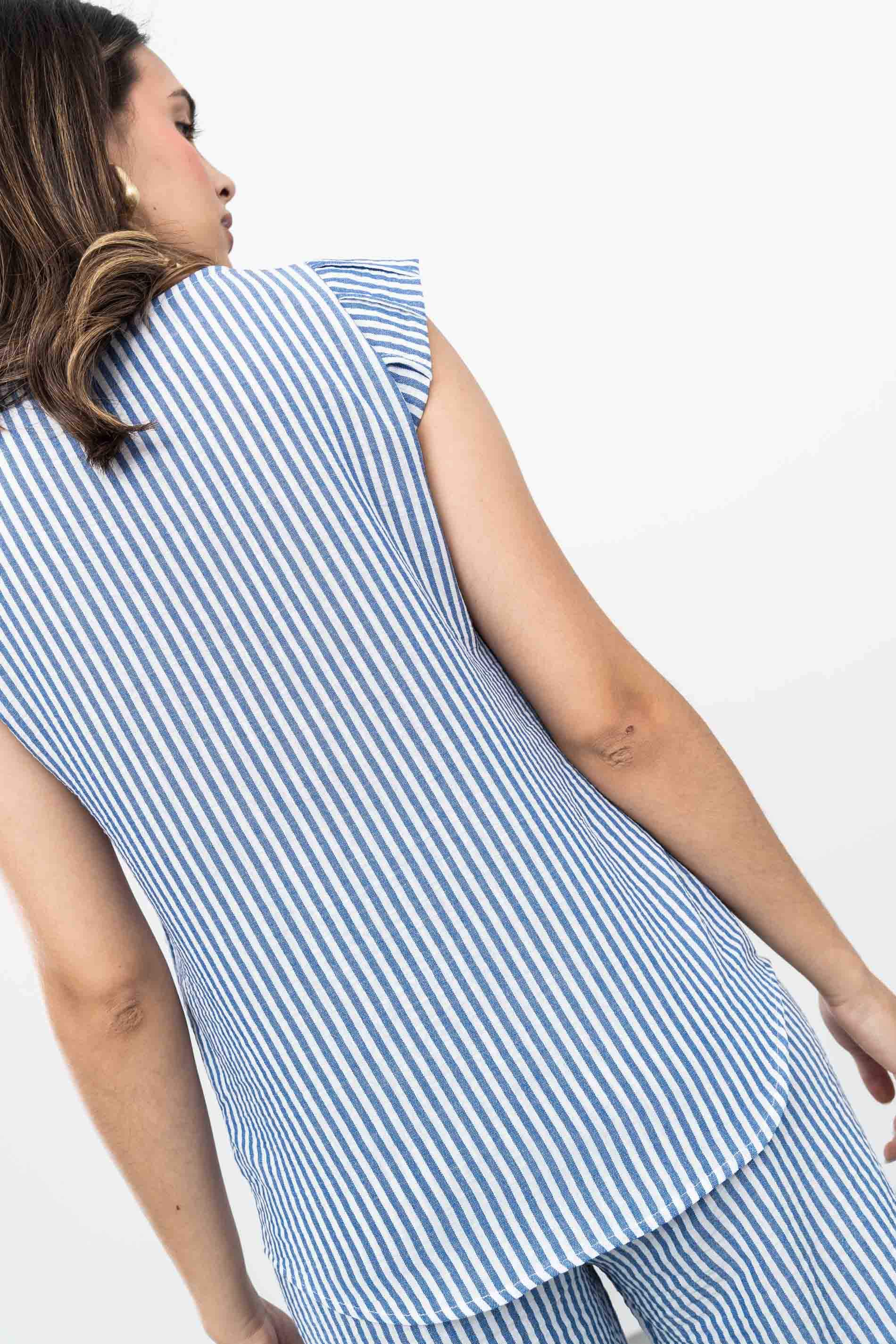 BLUSA RAYAS TABLITAS HOMBRO