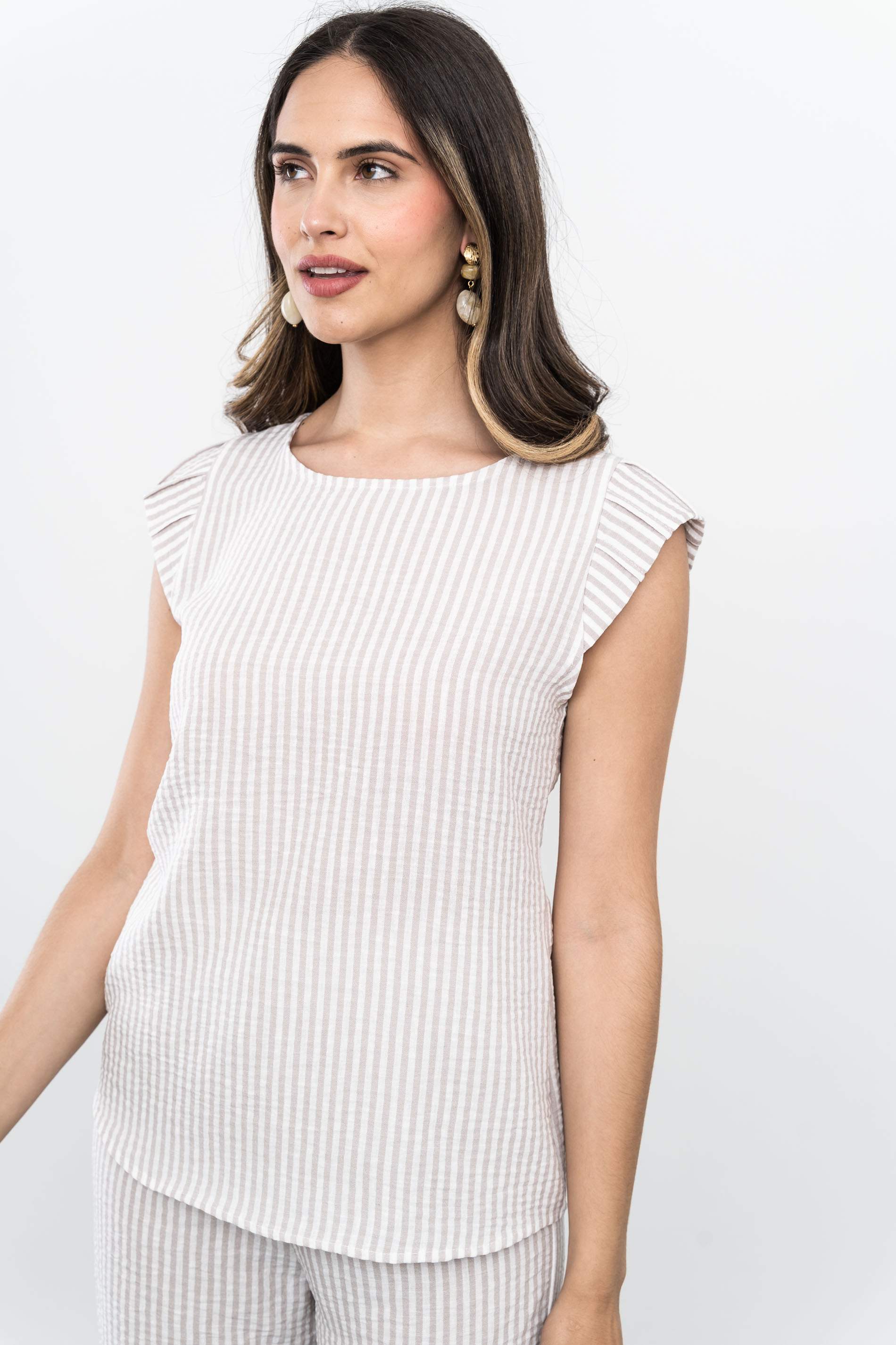 BLUSA RAYAS TABLITAS HOMBRO