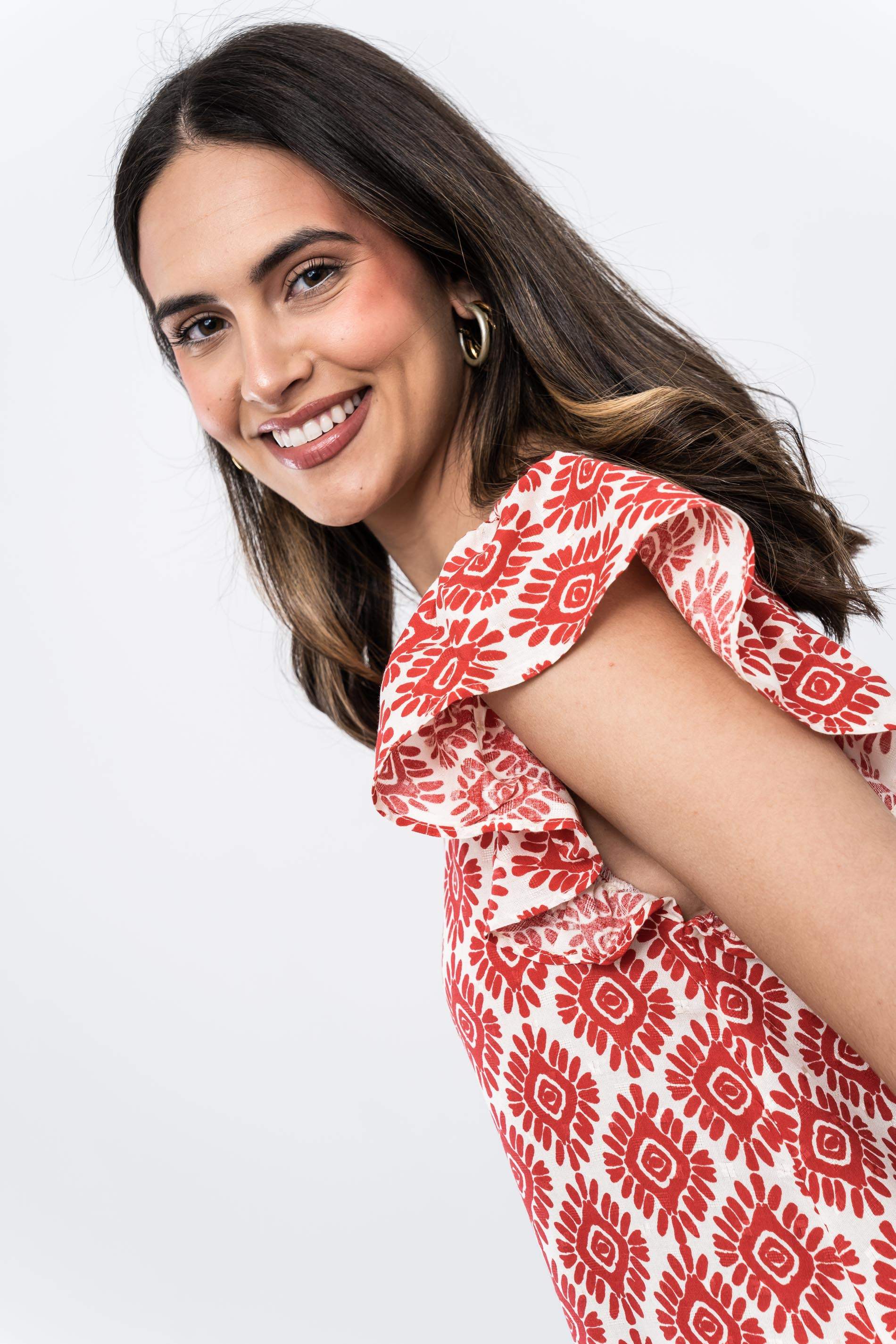 VESTIDO CORTE BAJO AZTECA