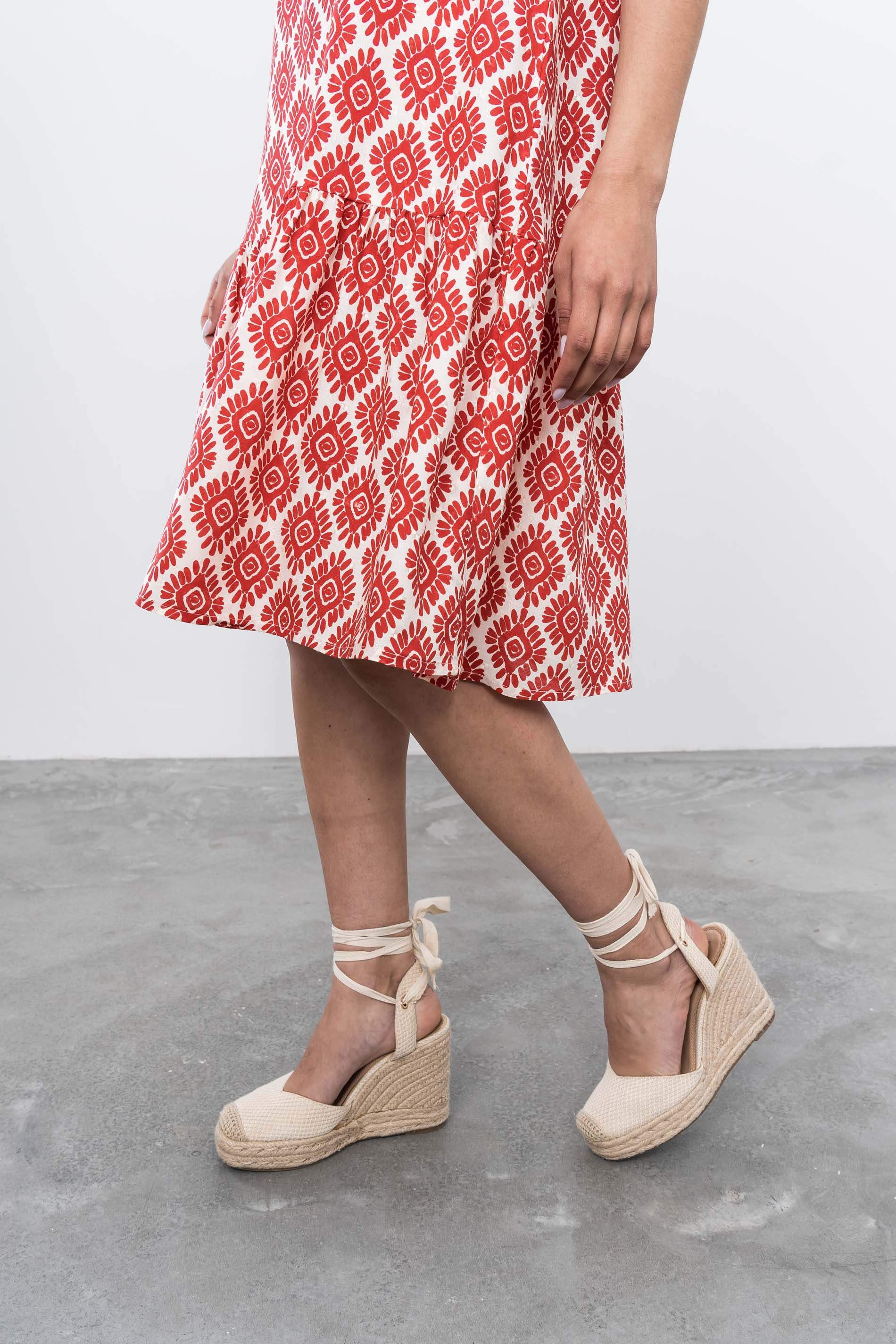 VESTIDO CORTE BAJO AZTECA