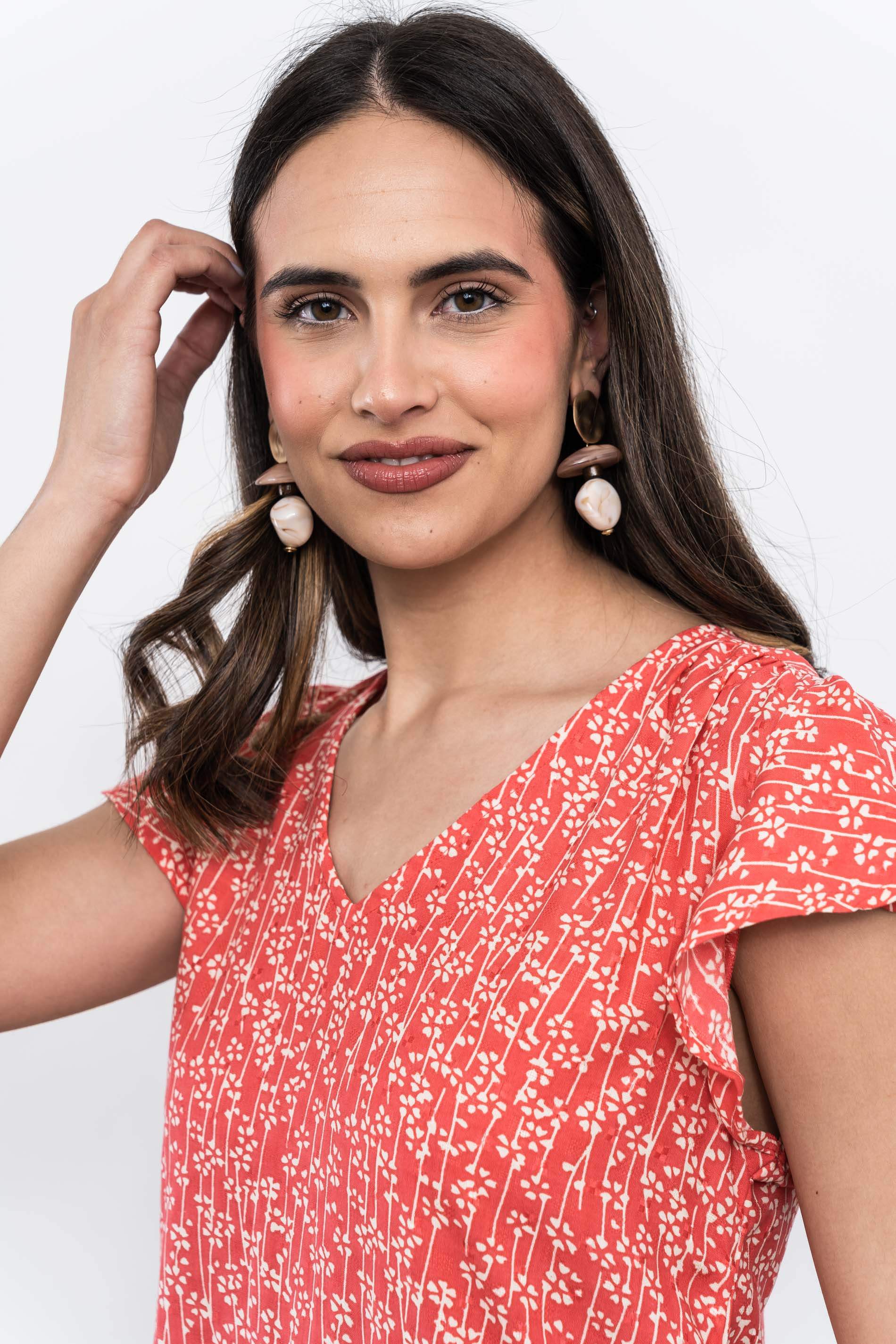 VESTIDO VOLANTE CUELLO PICO