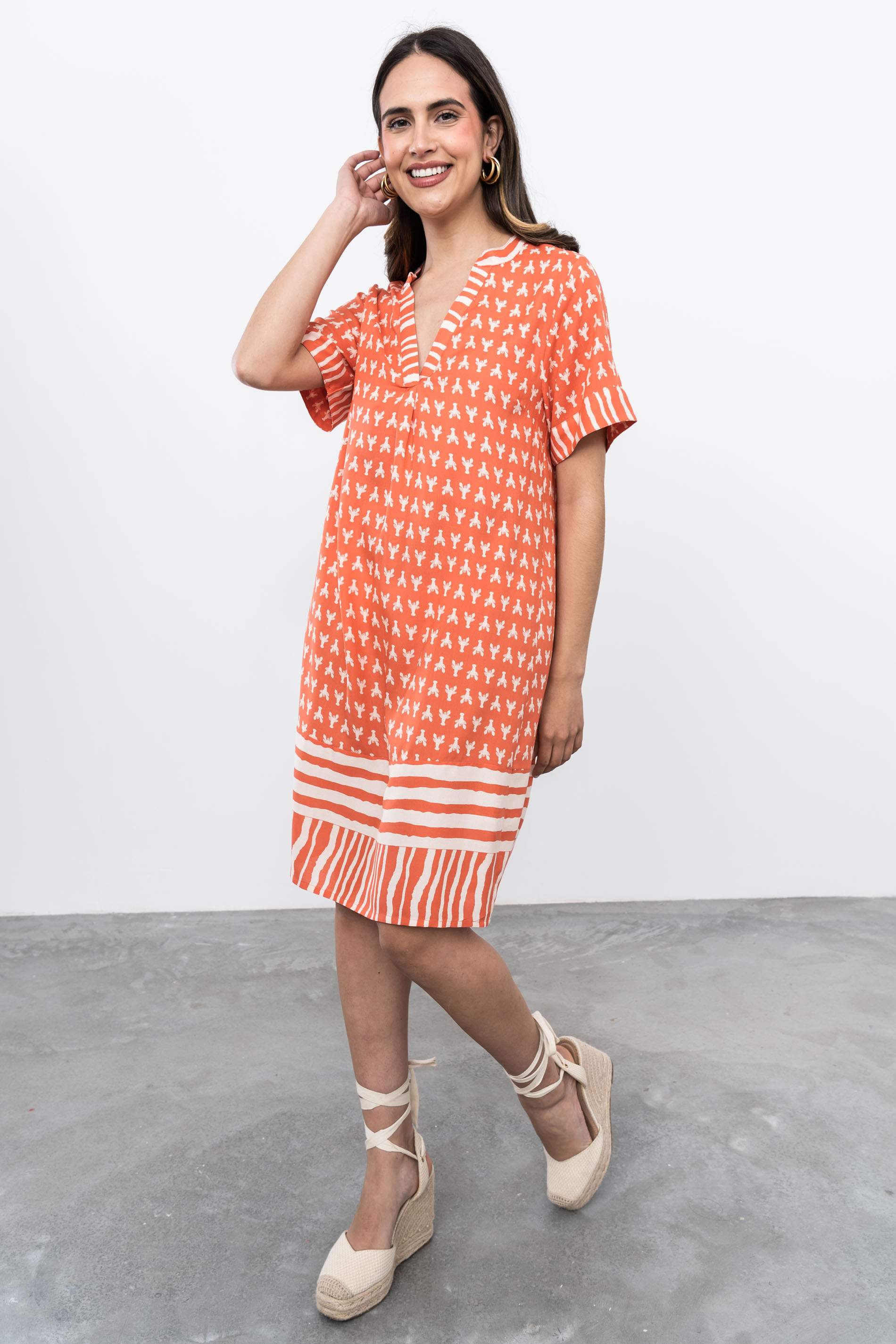 VESTIDO COMBINADO LANGOSTAS