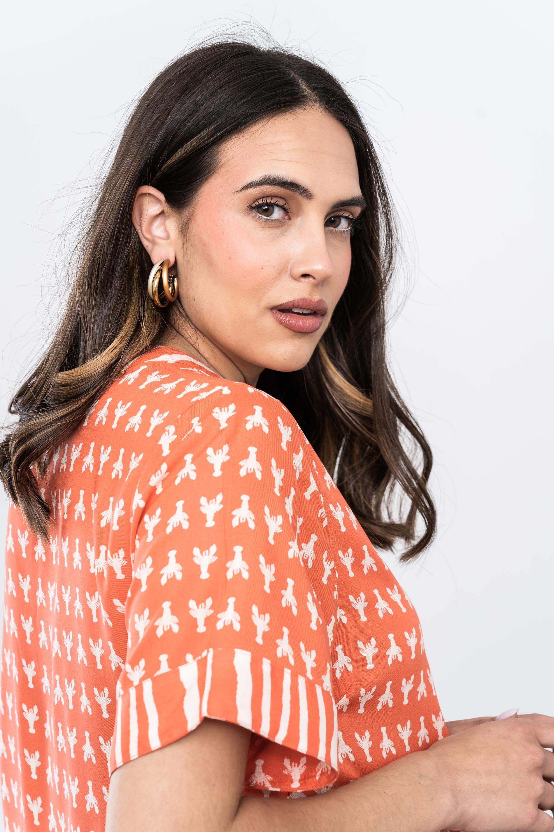 VESTIDO COMBINADO LANGOSTAS