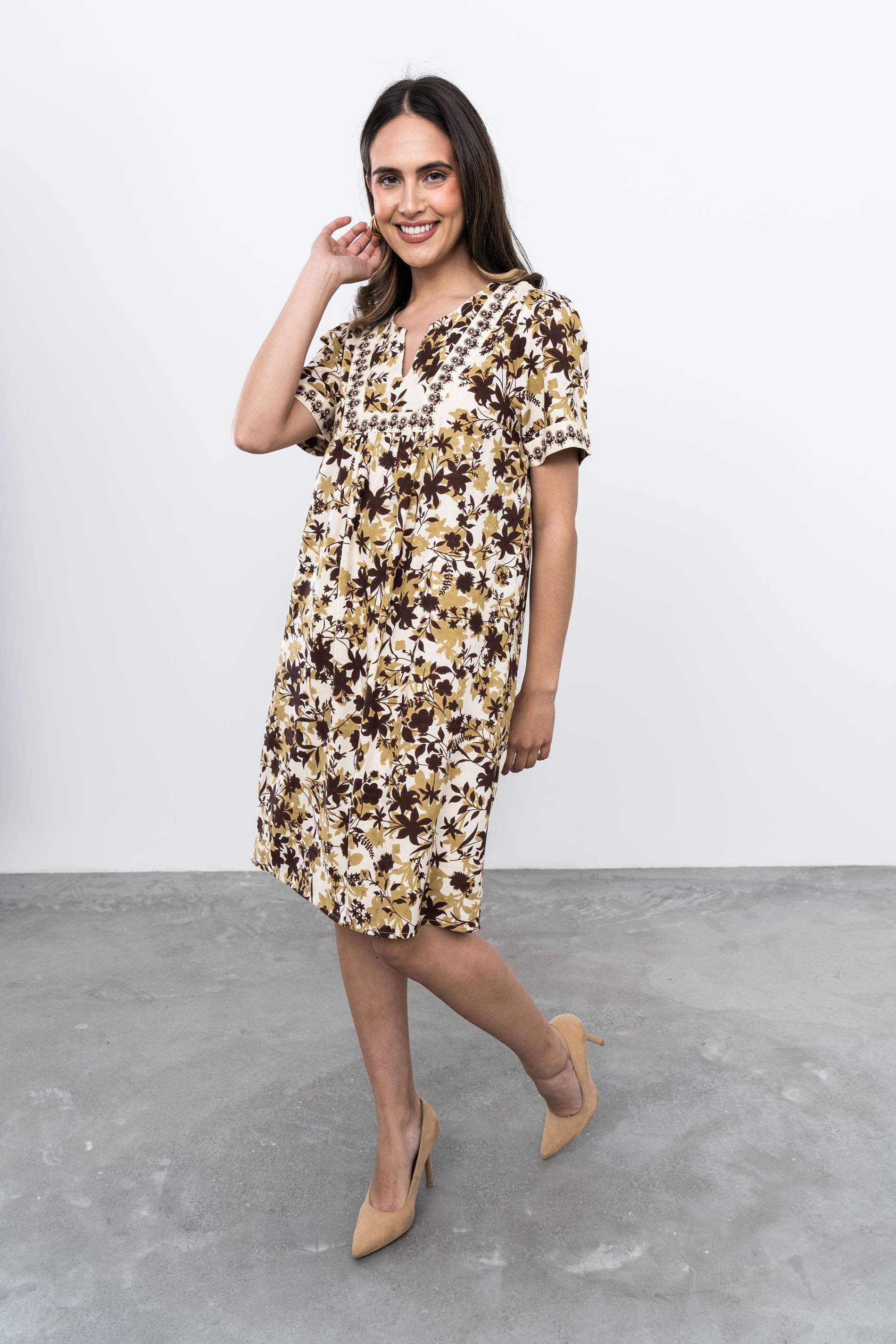 VESTIDO PECHERA COMBINADA