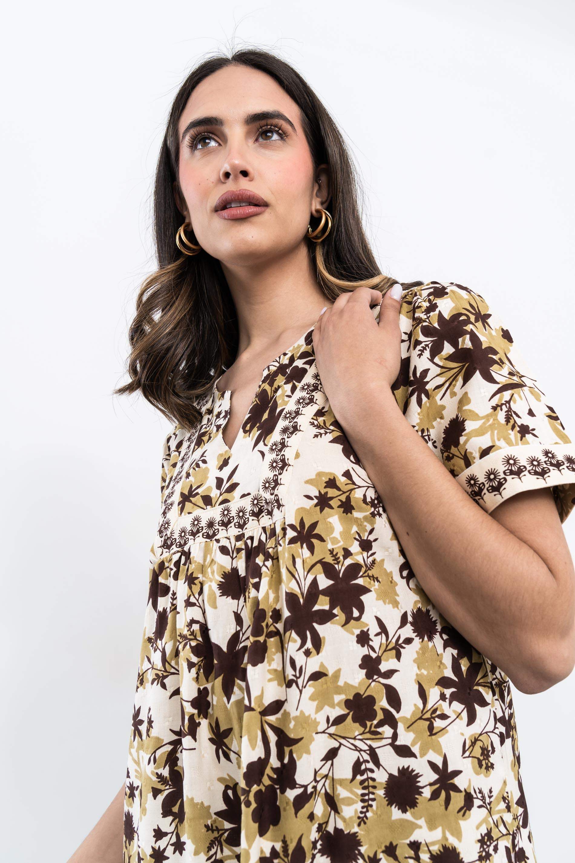 VESTIDO PECHERA COMBINADA