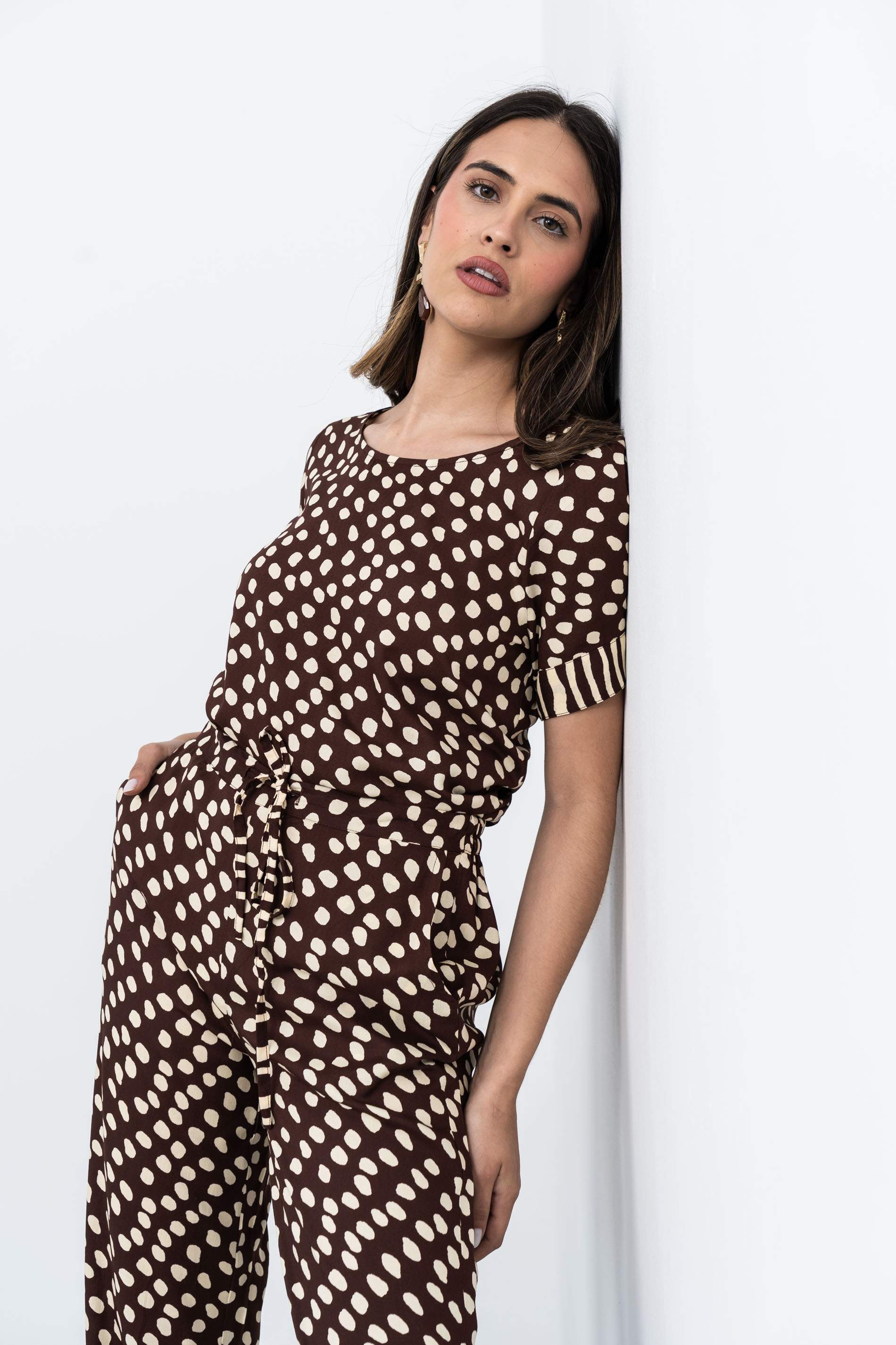 PANTALÓN HOLGADO TOPOS