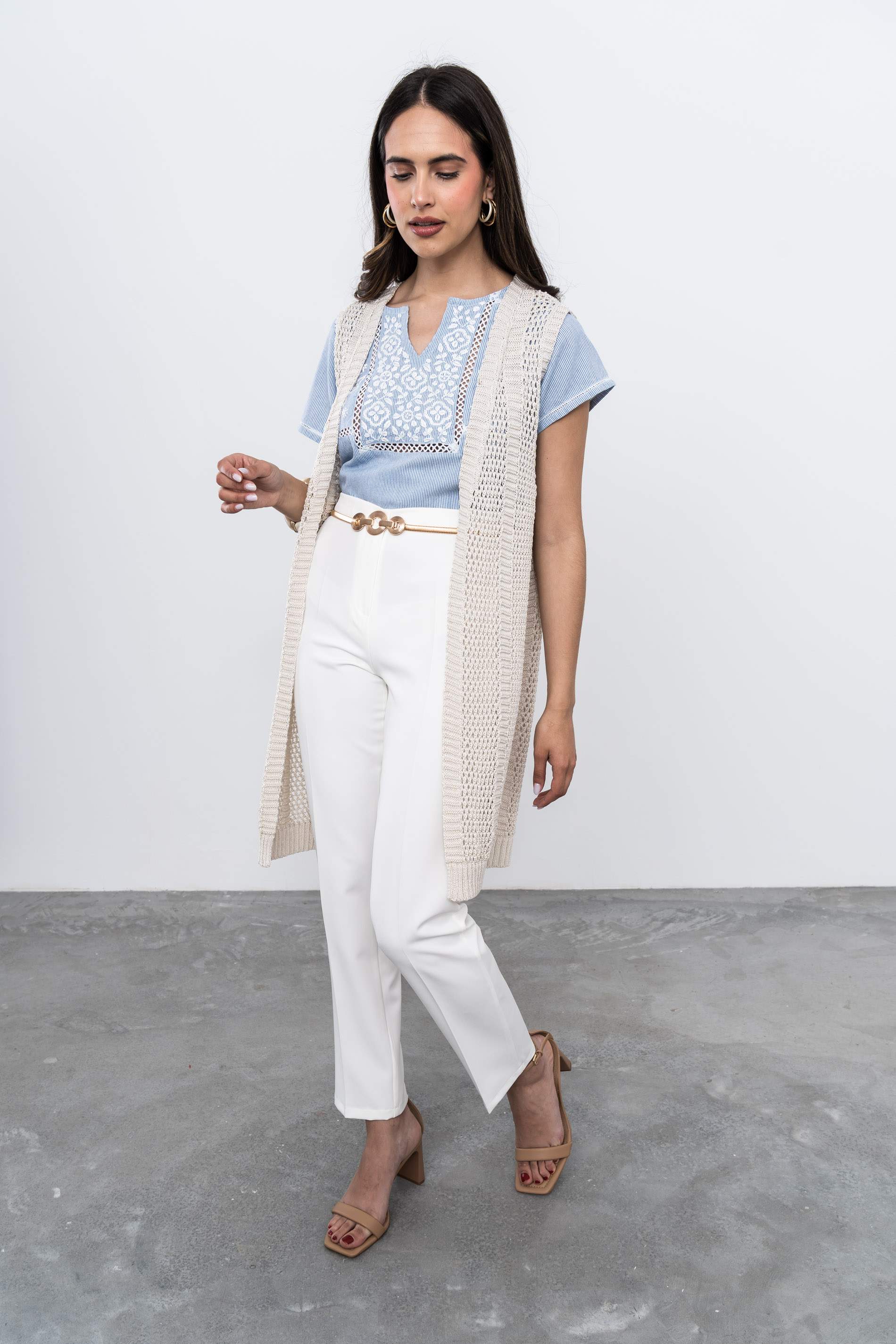 BLUSA RAYAS BORDADOS