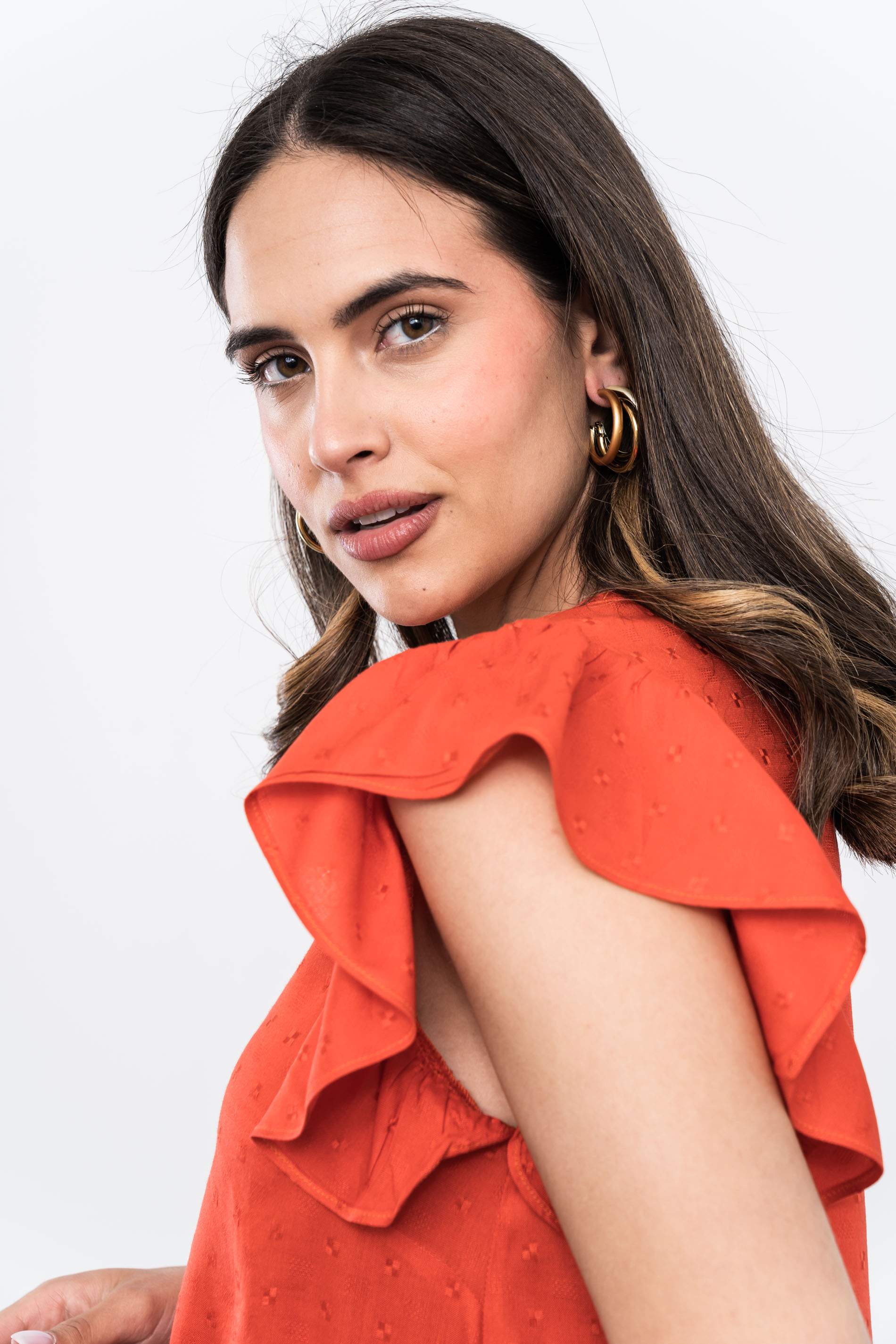 VESTIDO MANGA CAPAS JAQUARD