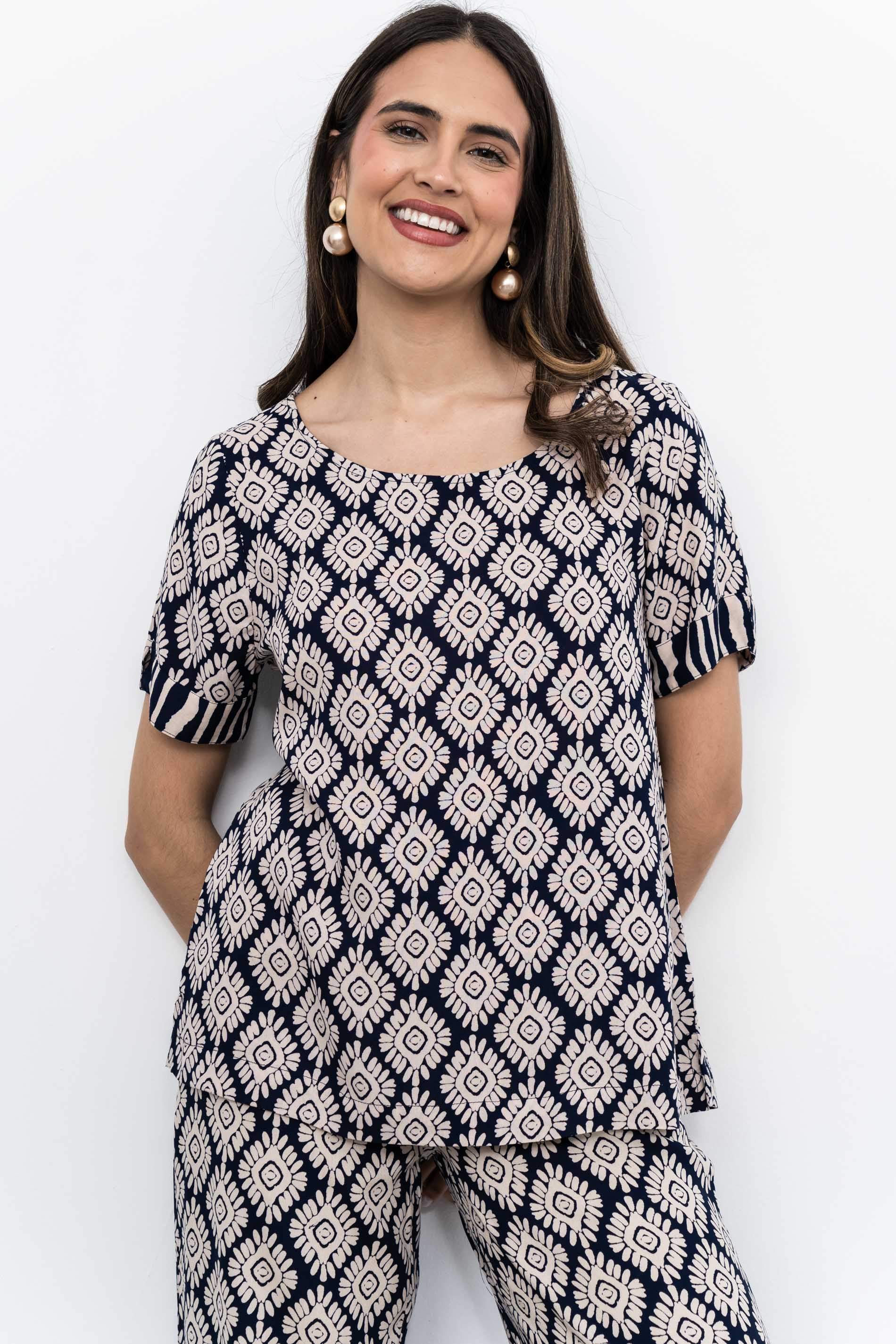 BLUSA AZTECA COMBINADA