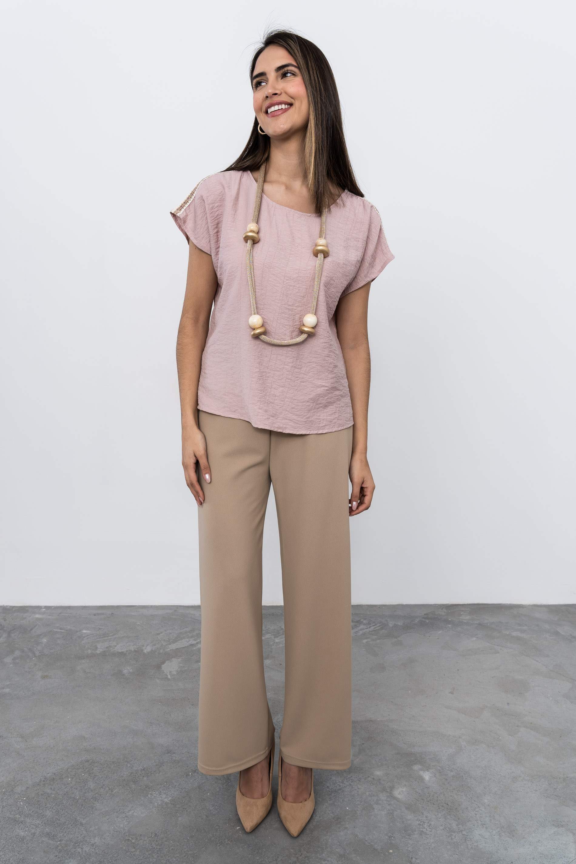 BLUSA DETALLE CUERDA NUDE