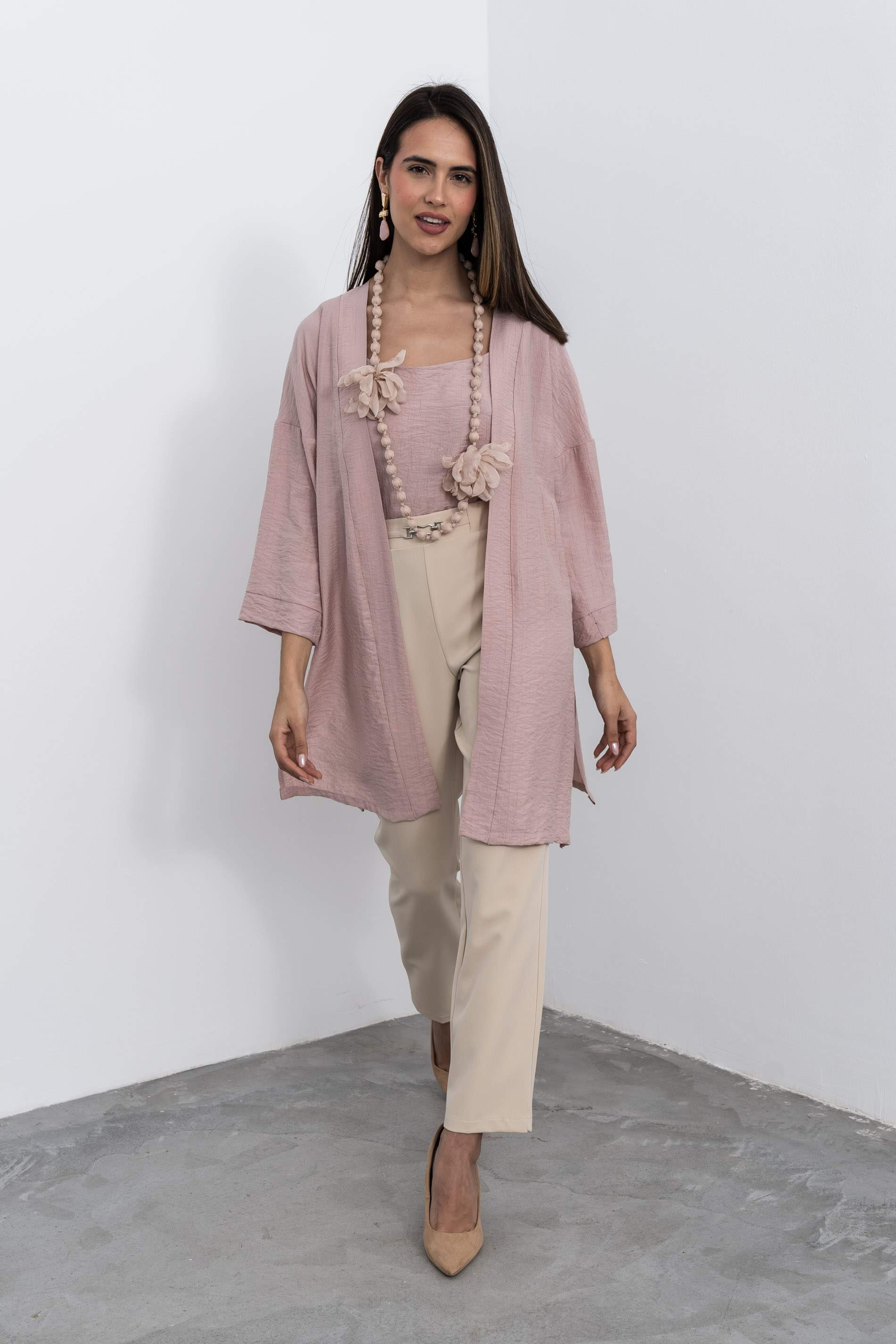 KIMONO LARGO ABERTURAS NUDE