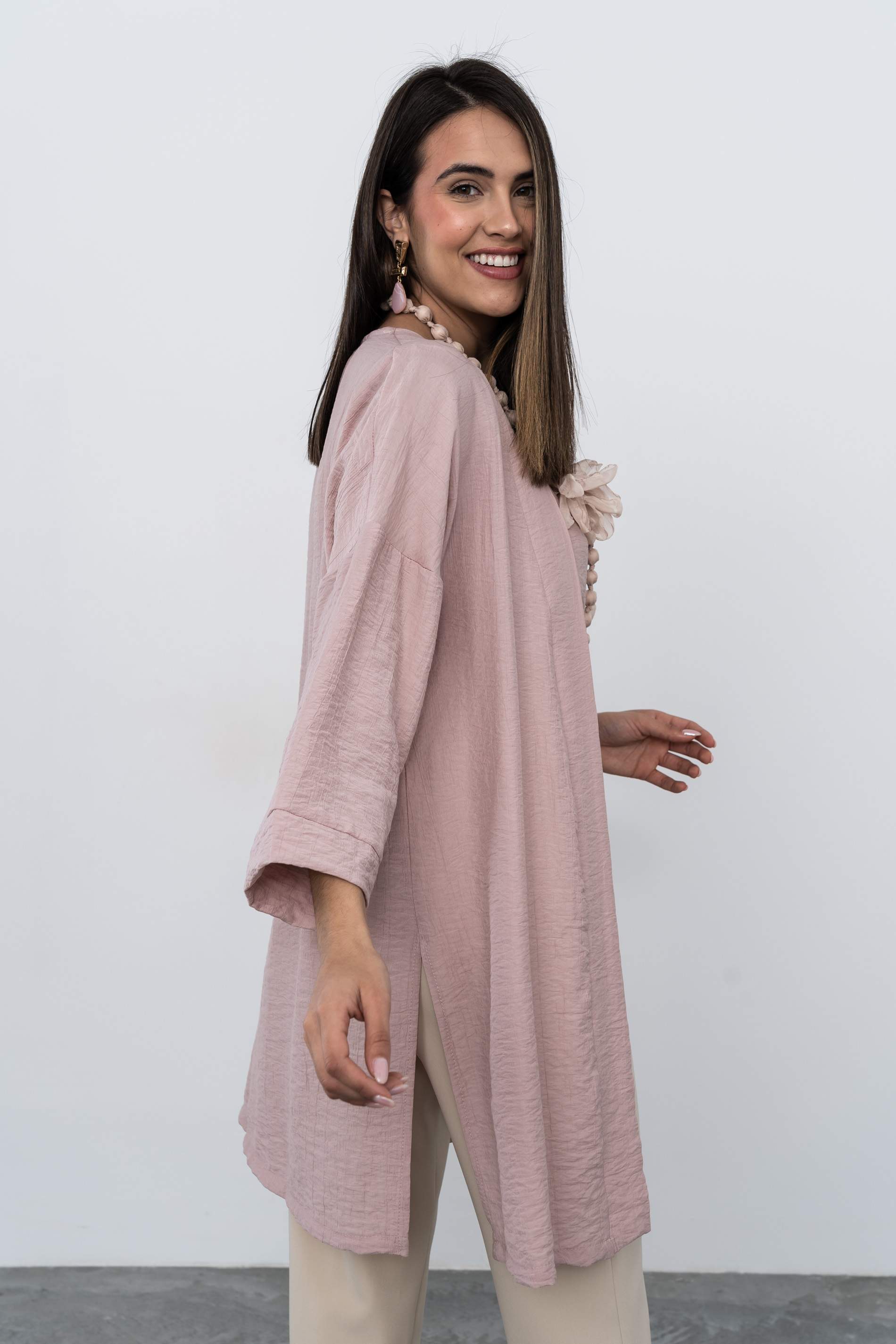 KIMONO LARGO ABERTURAS NUDE