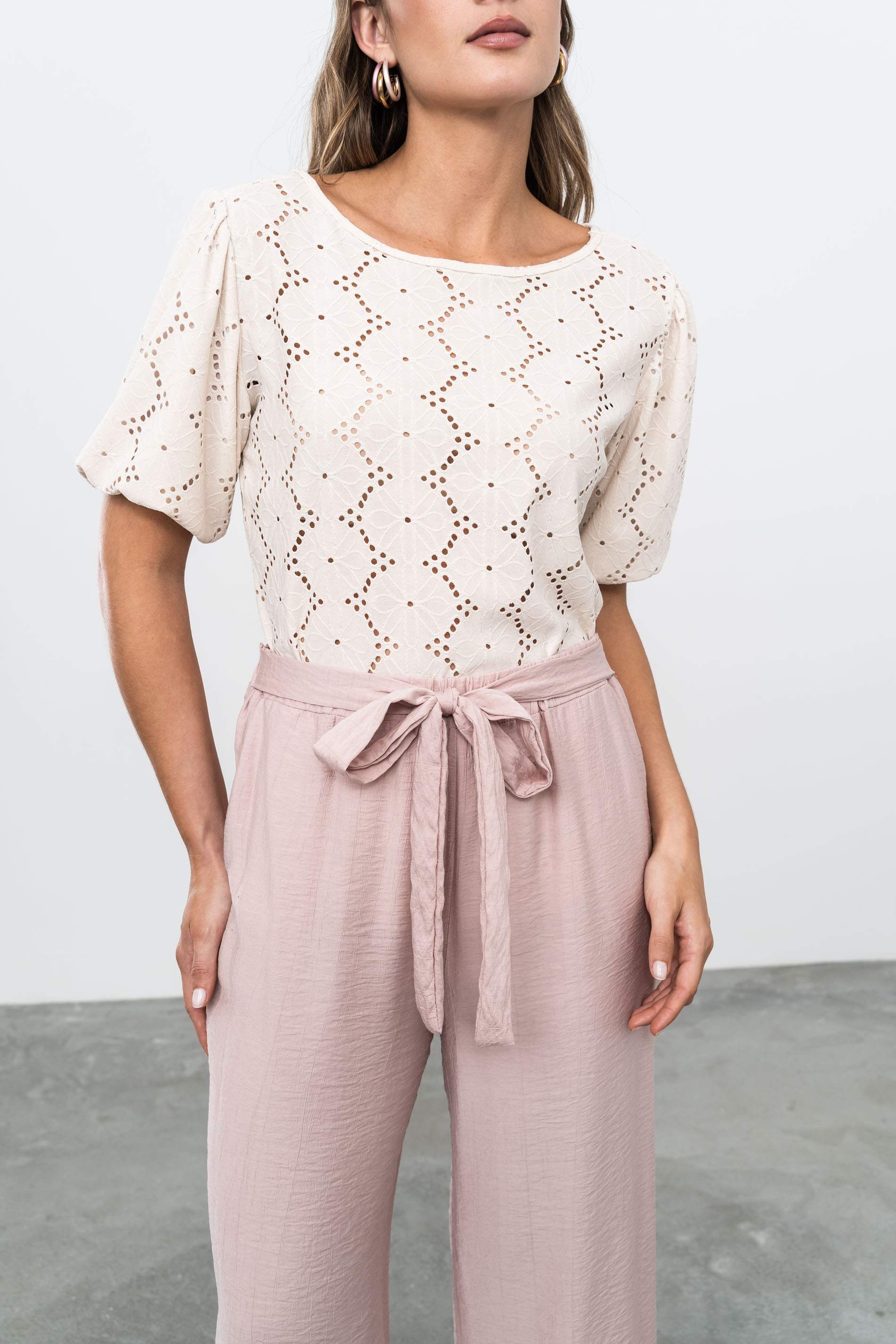 PANTALÓN ANCHO NUDE