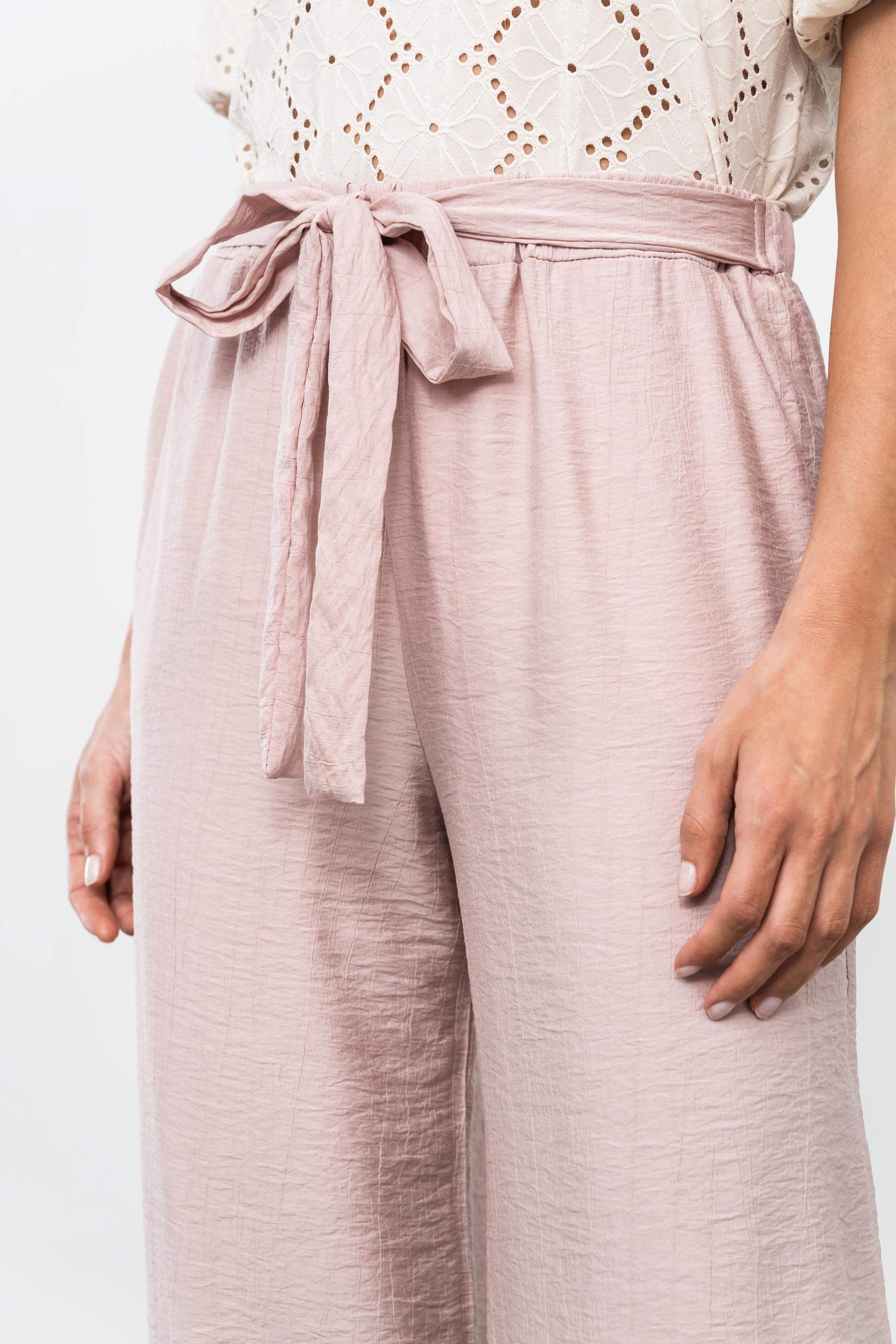 PANTALÓN ANCHO NUDE