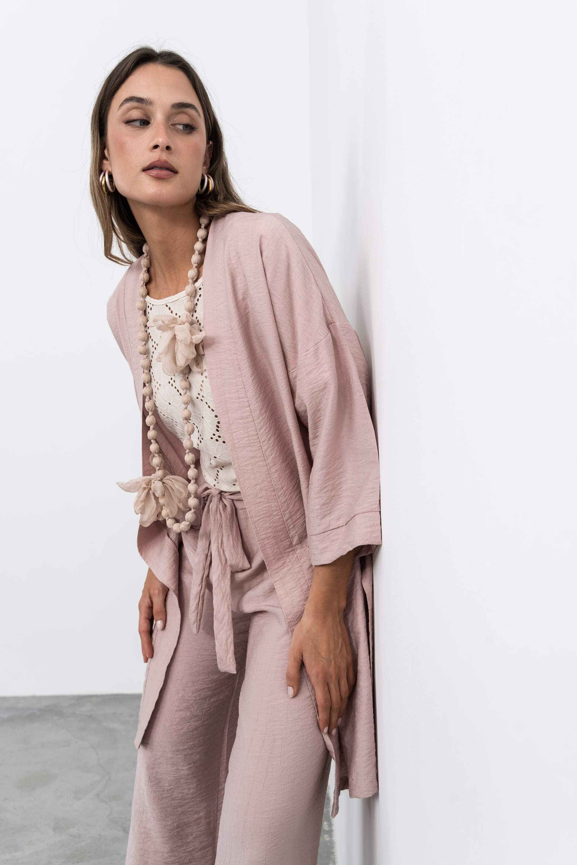 PANTALÓN ANCHO NUDE