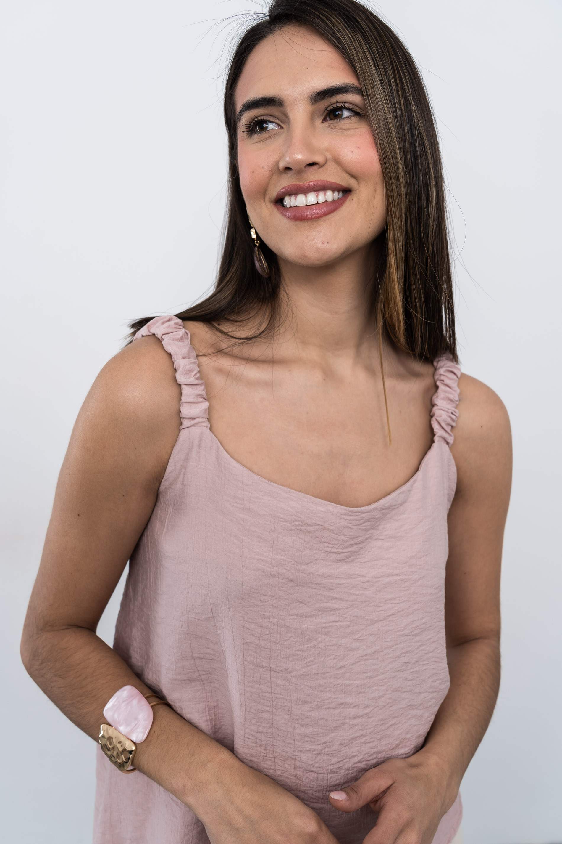 TOP TIRANTE FRUNCIDO NUDE