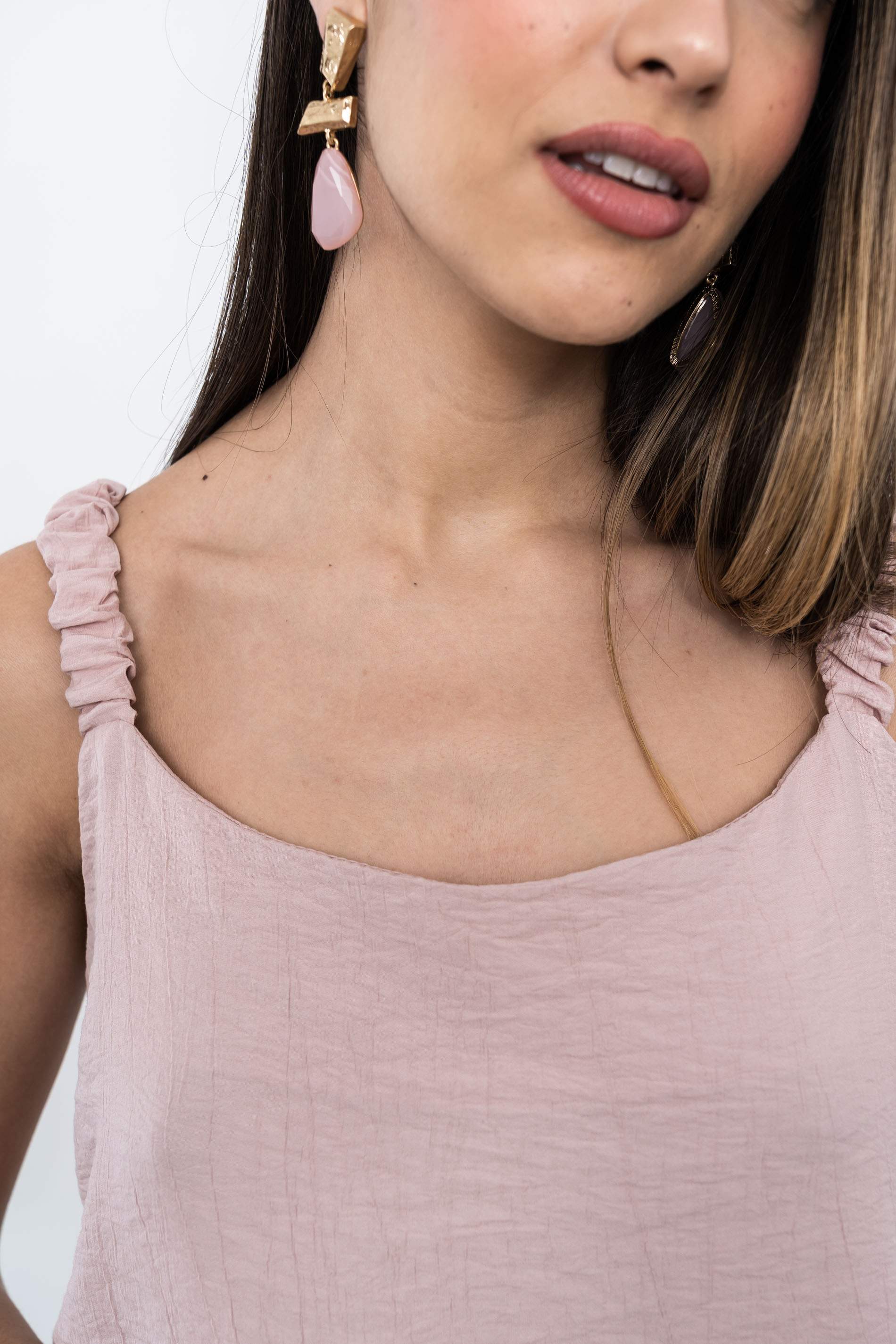 TOP TIRANTE FRUNCIDO NUDE