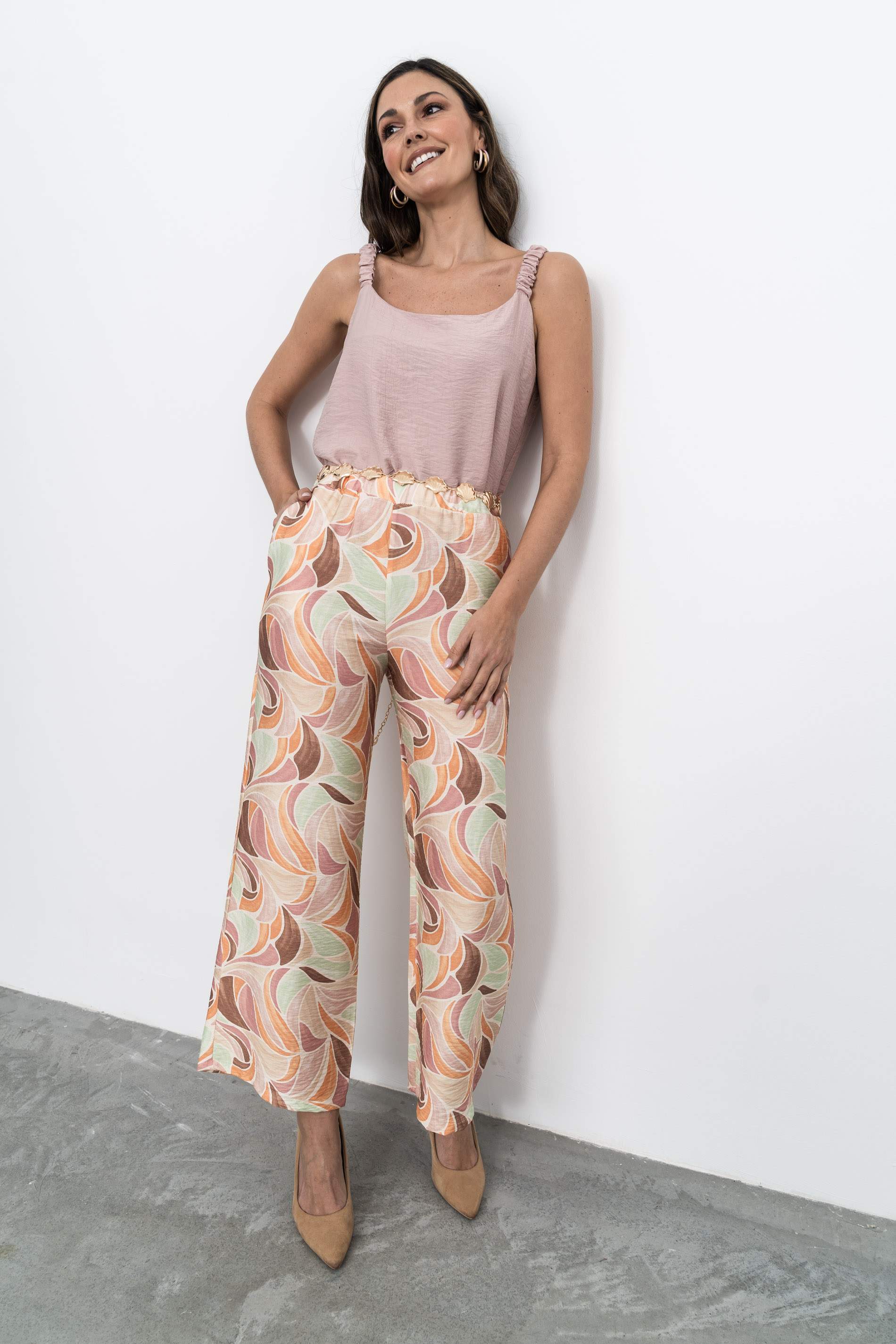 PANTALÓN HOJAS GEOMÉTRICOS