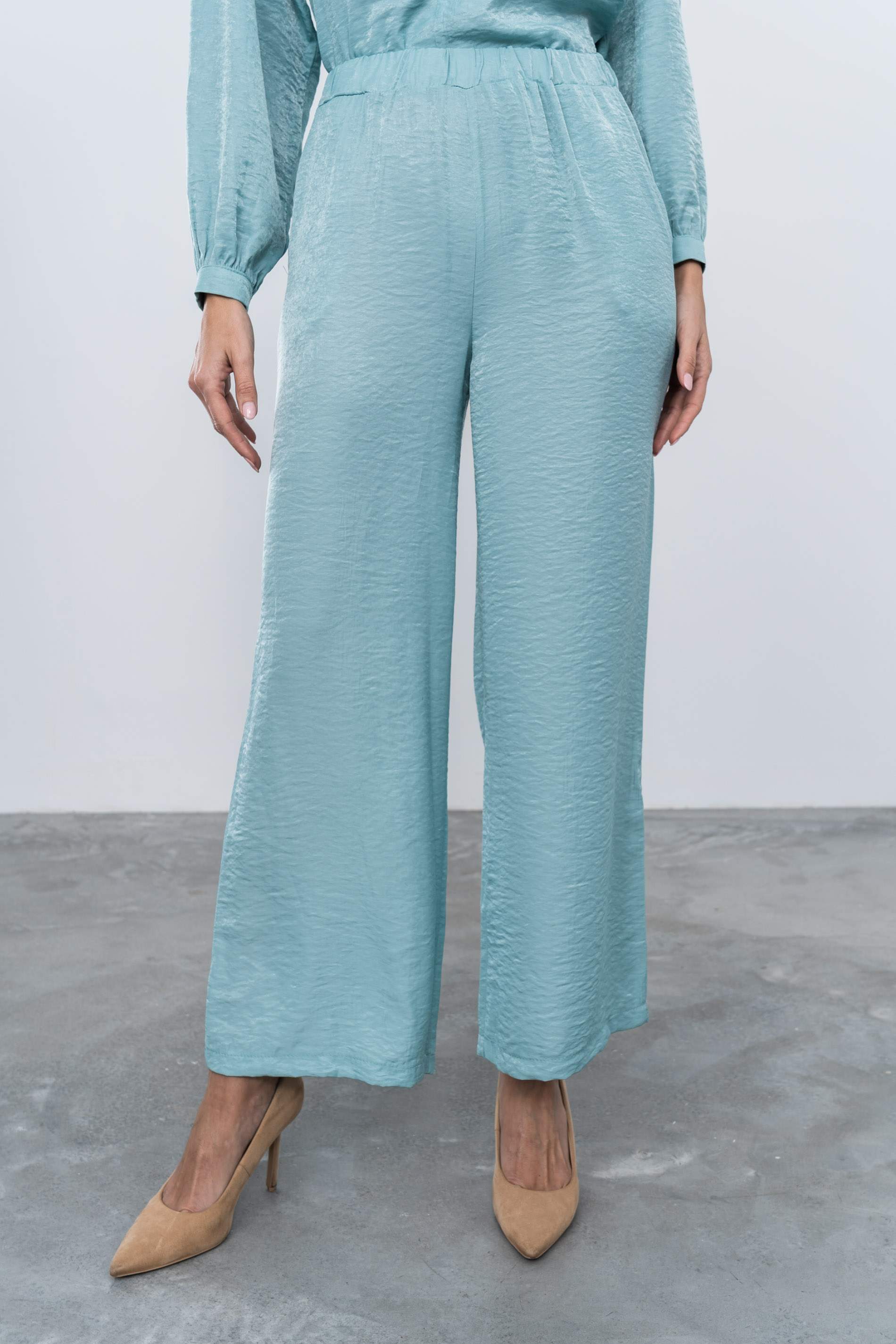 PANTALÓN ANCHO SATINADO AGUA