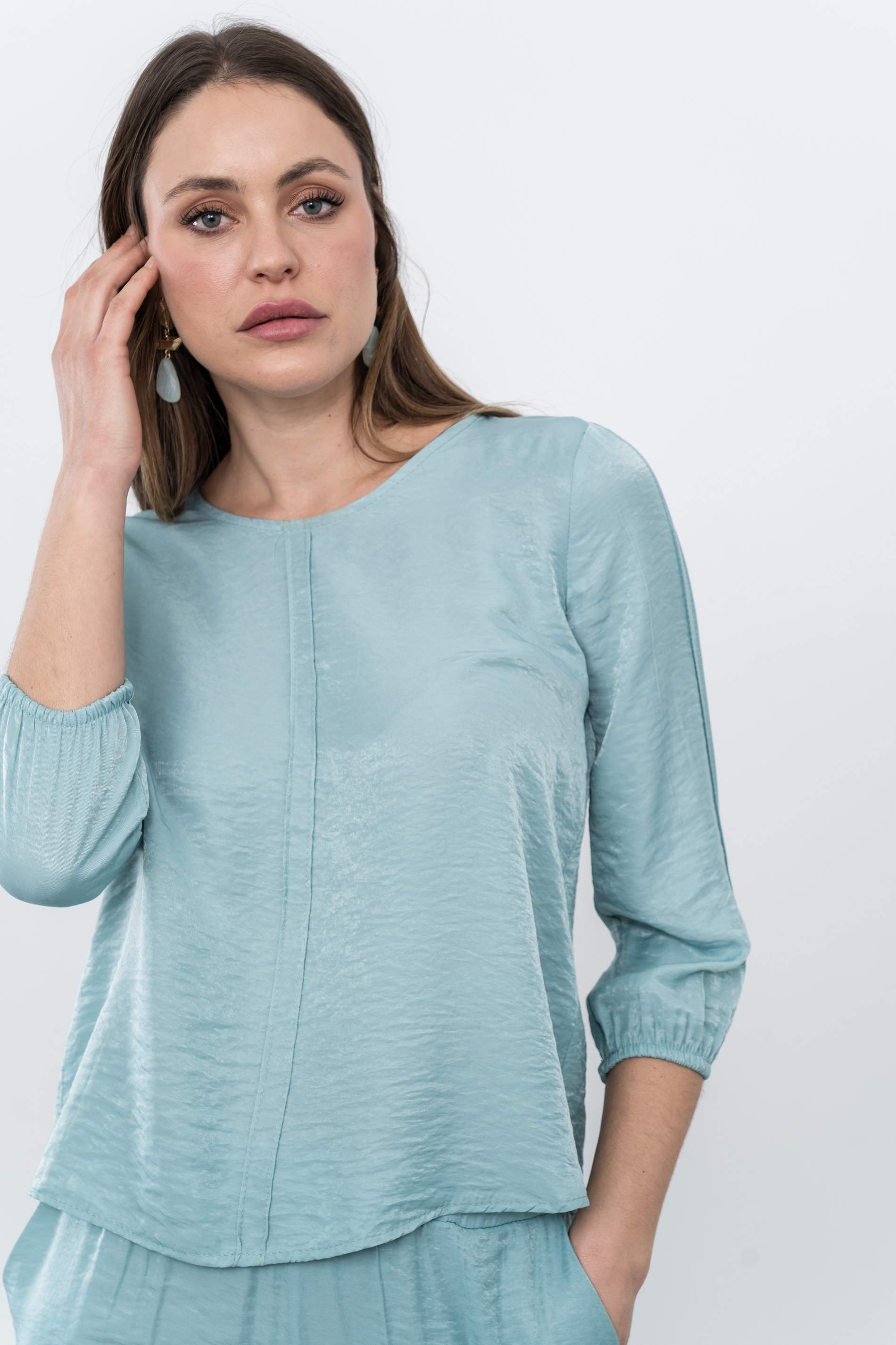 BLUSA NERVIO DECORATIVO AGUA