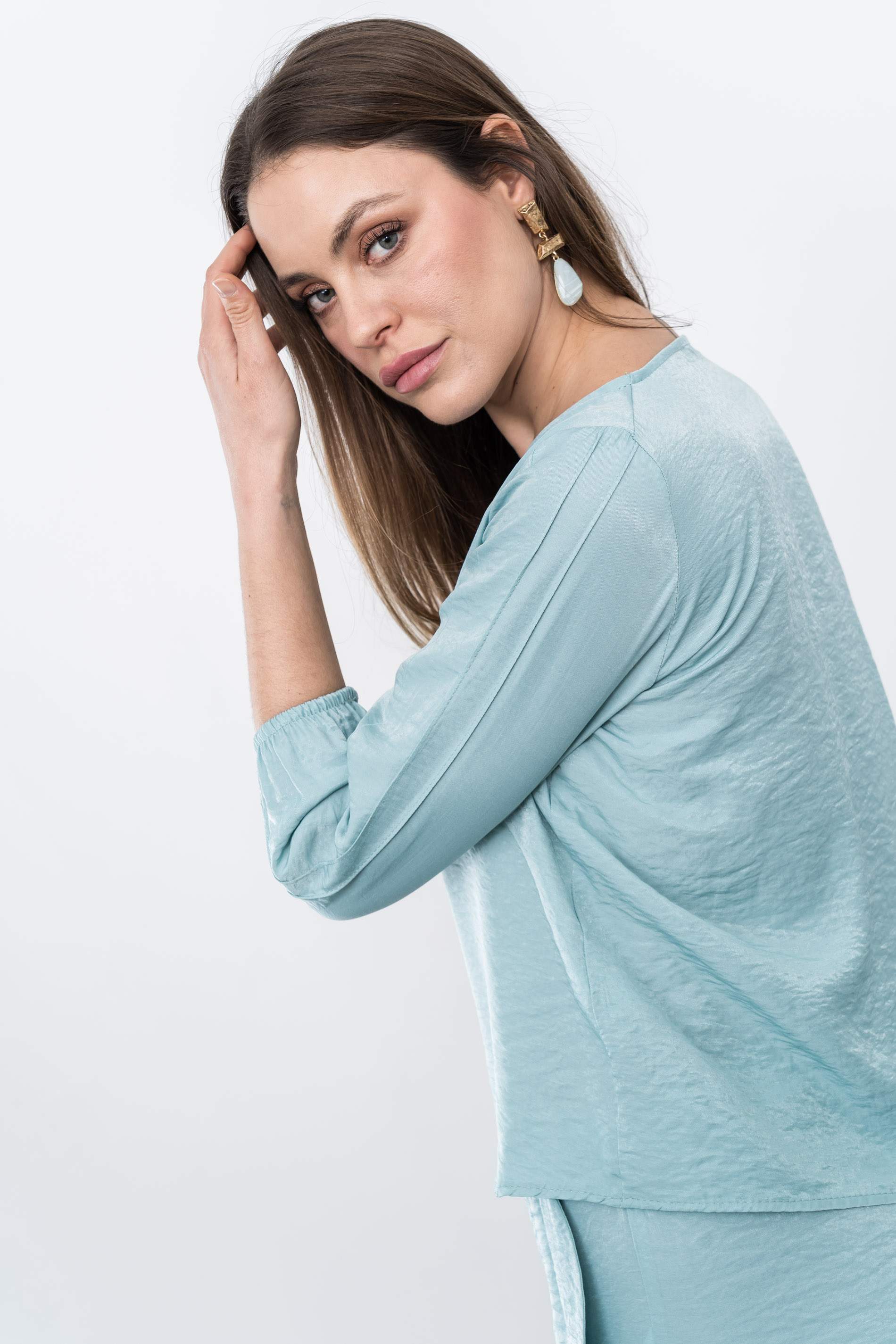 BLUSA NERVIO DECORATIVO AGUA