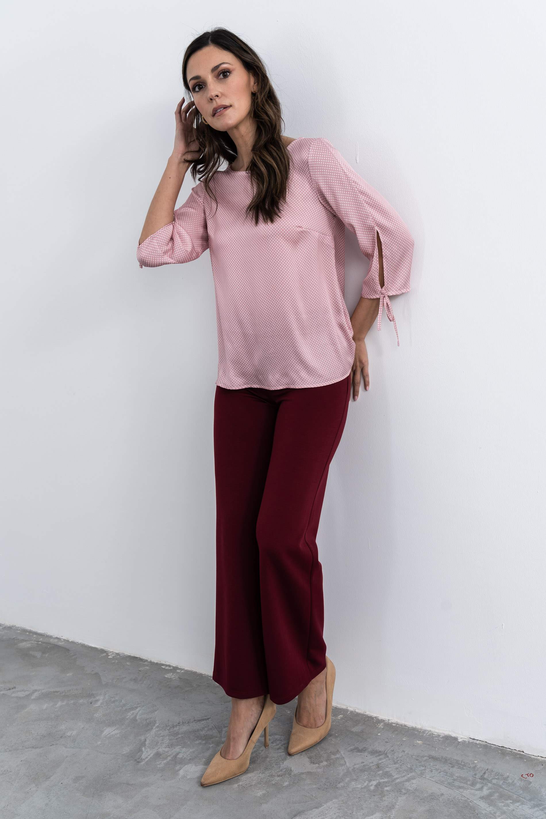 PANTALÓN RECTO BURDEOS