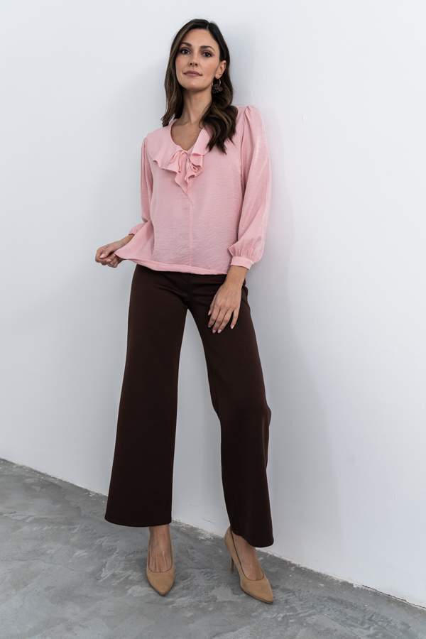 PANTALÓN RECTO MARRÓN