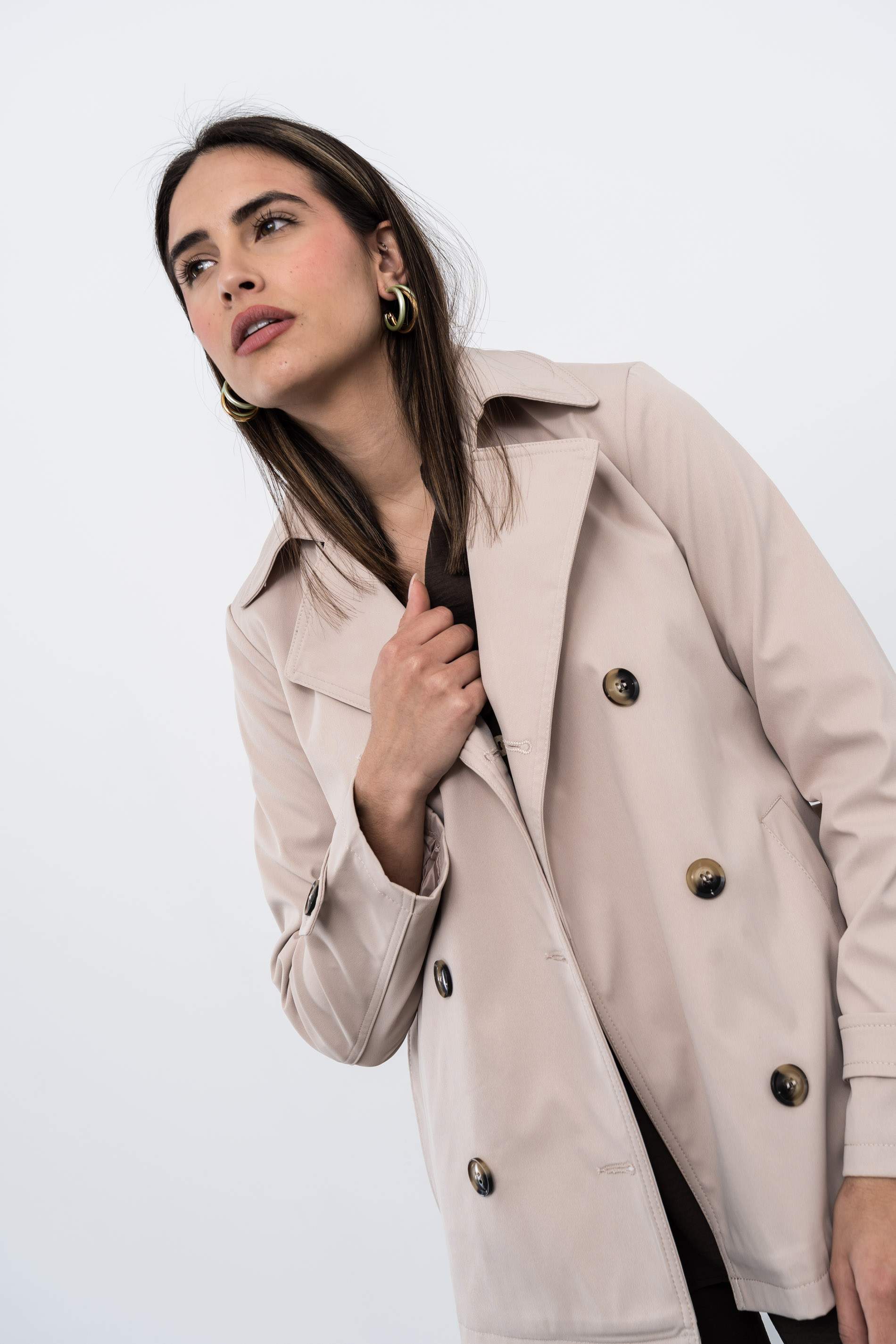 TRENCH CINTURÓN BEIGE