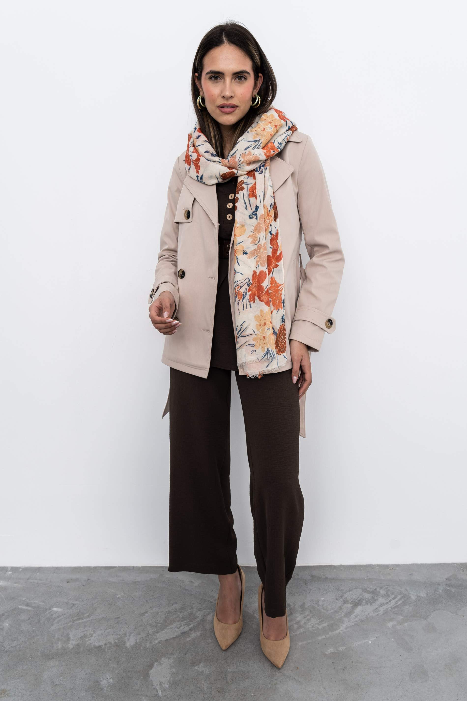 TRENCH CINTURÓN BEIGE