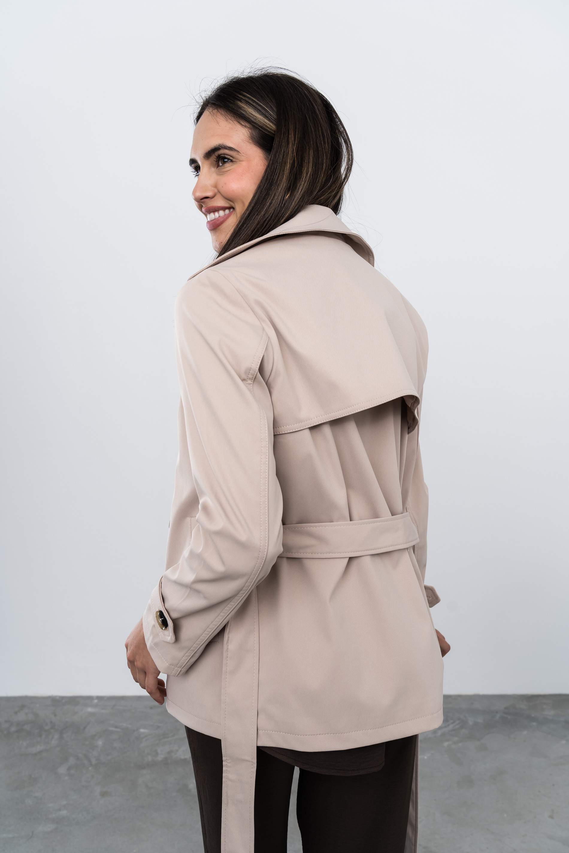 TRENCH CINTURÓN BEIGE