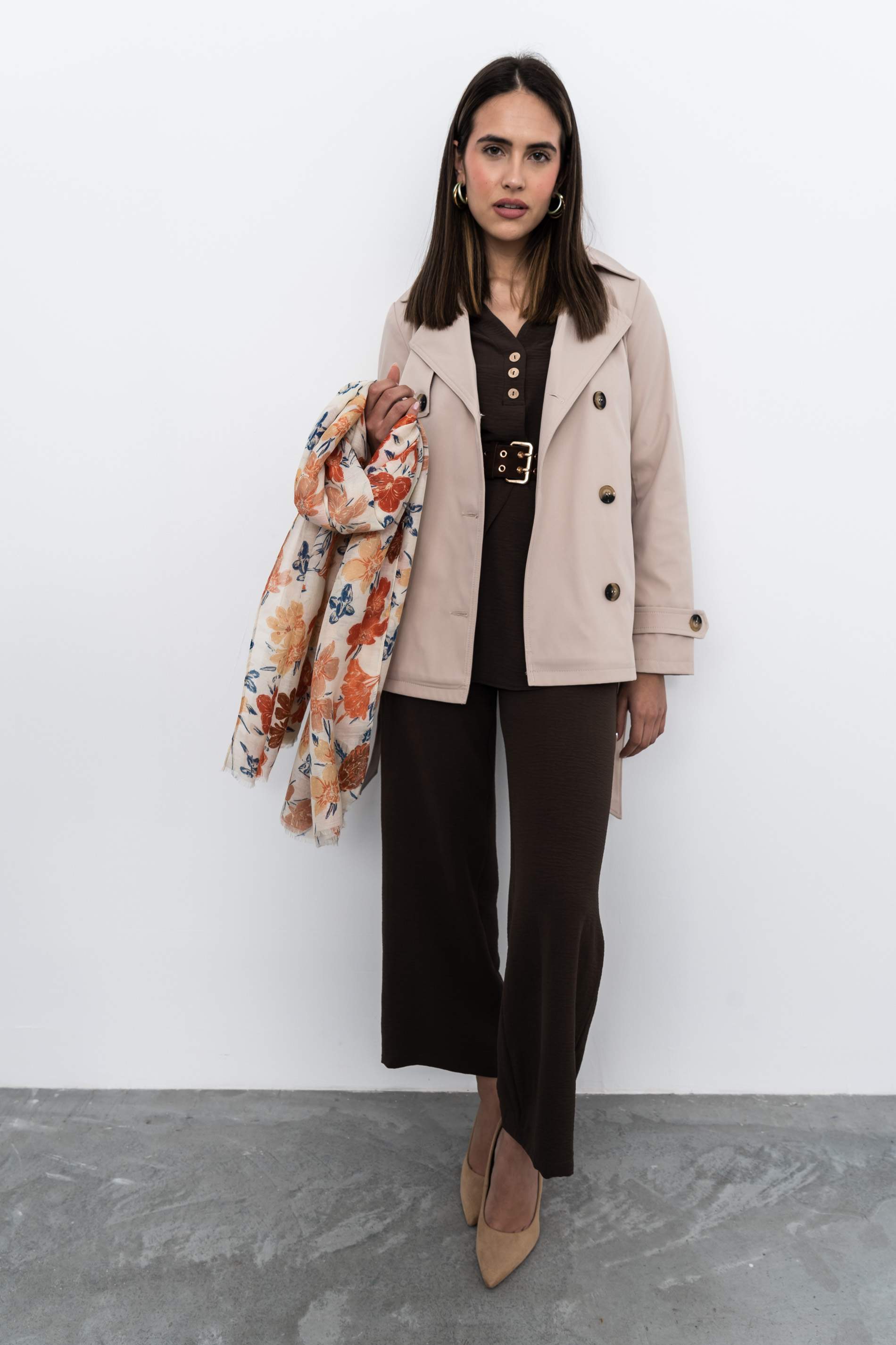 TRENCH CINTURÓN BEIGE