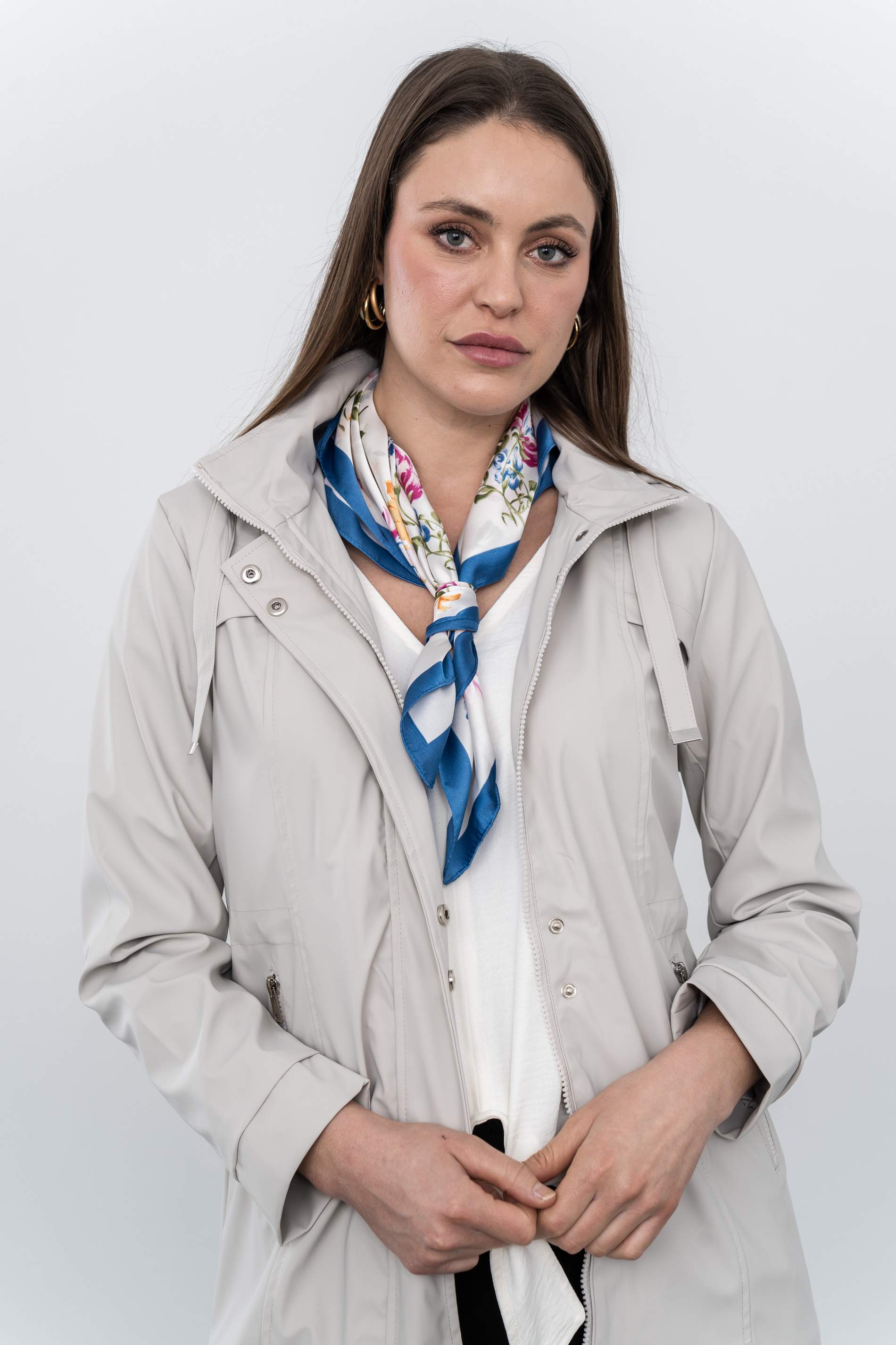 CORTAVIENTOS DOBLE CORCHETE BEIGE