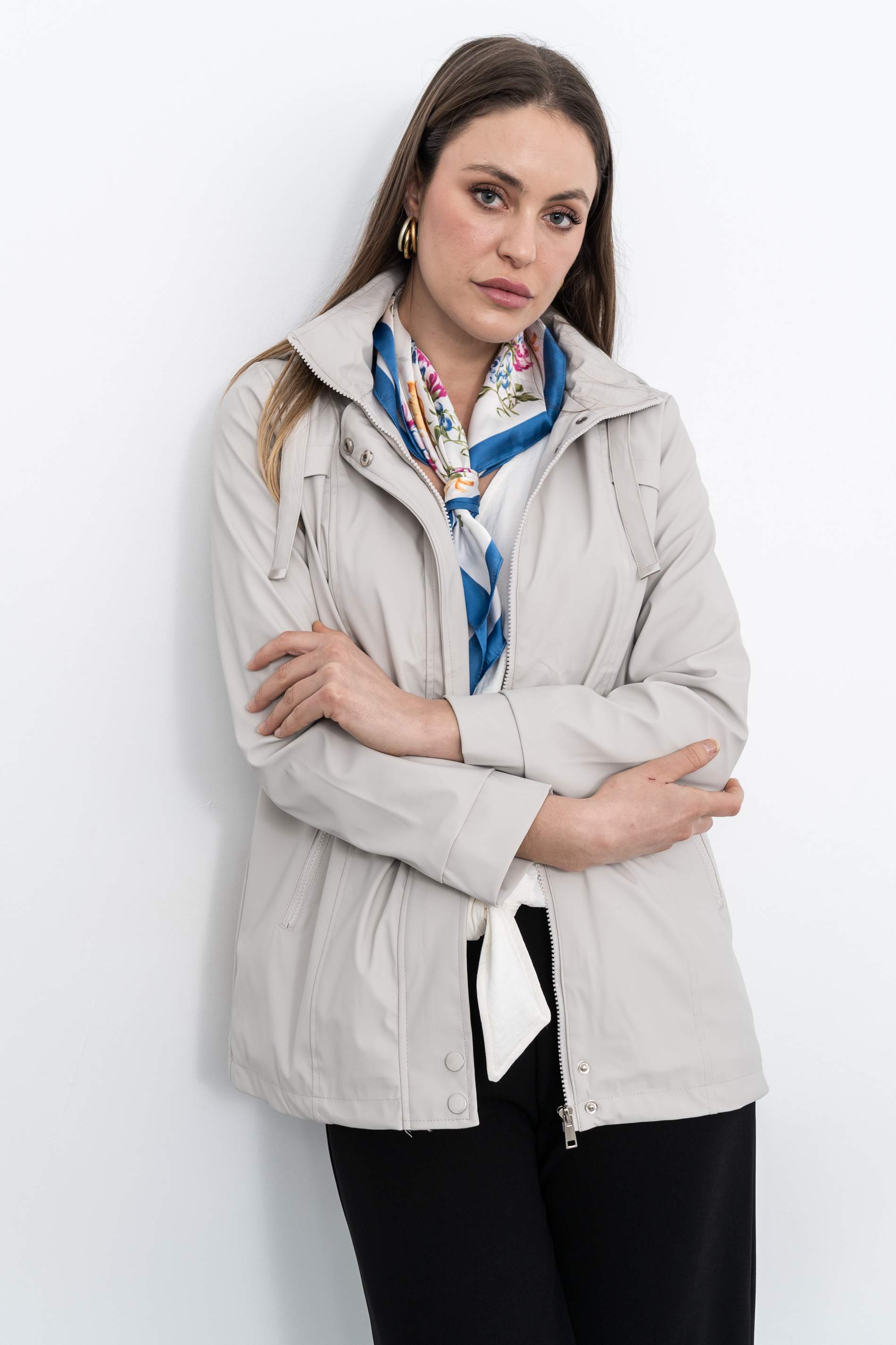 CORTAVIENTOS DOBLE CORCHETE BEIGE